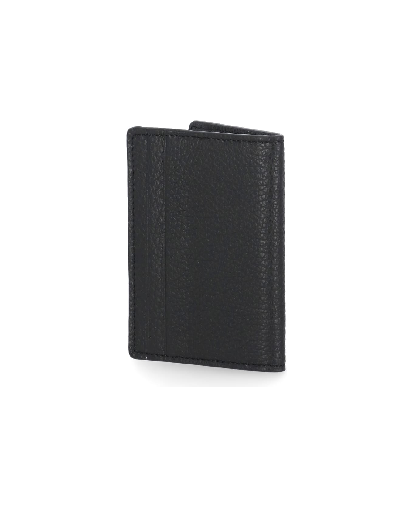 Orciani Chevrette Booklet Cardholder - Black