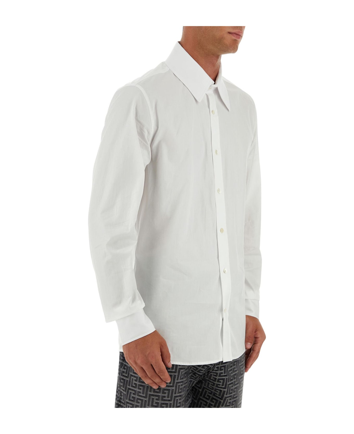 Balmain White Poplin Shirt - BLANC シャツ
