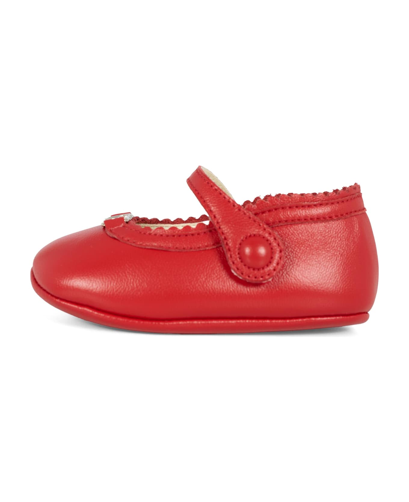Gucci Red Ballet Flats For Baby Girl With Gg - Red