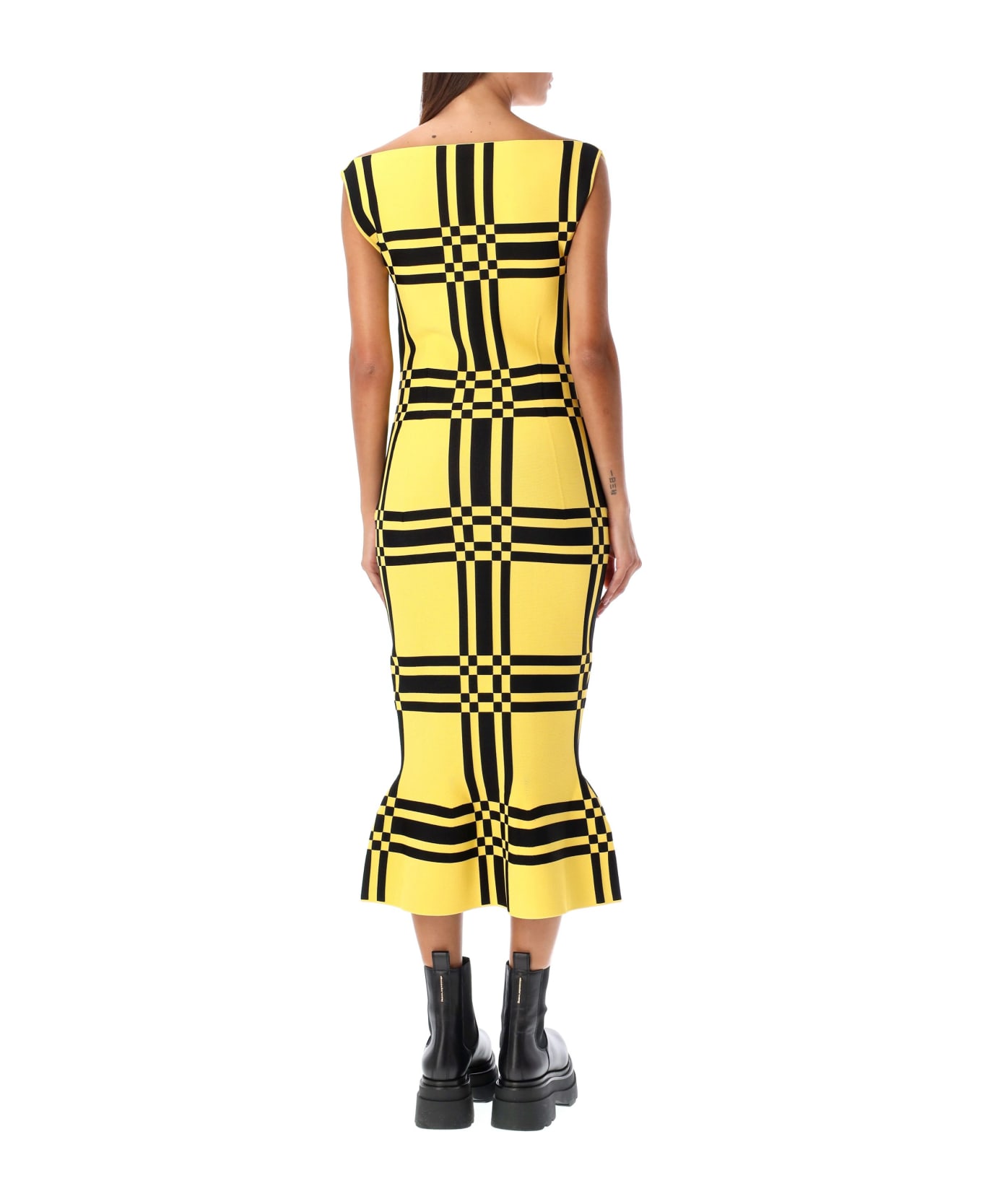 Marni Sleeveless Dress Check - YELLOW/BLACK