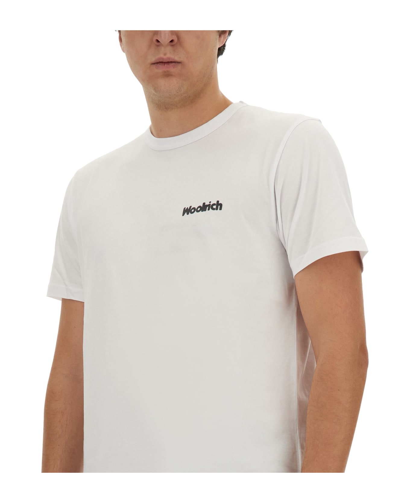 Woolrich T-shirt With Logo - White シャツ