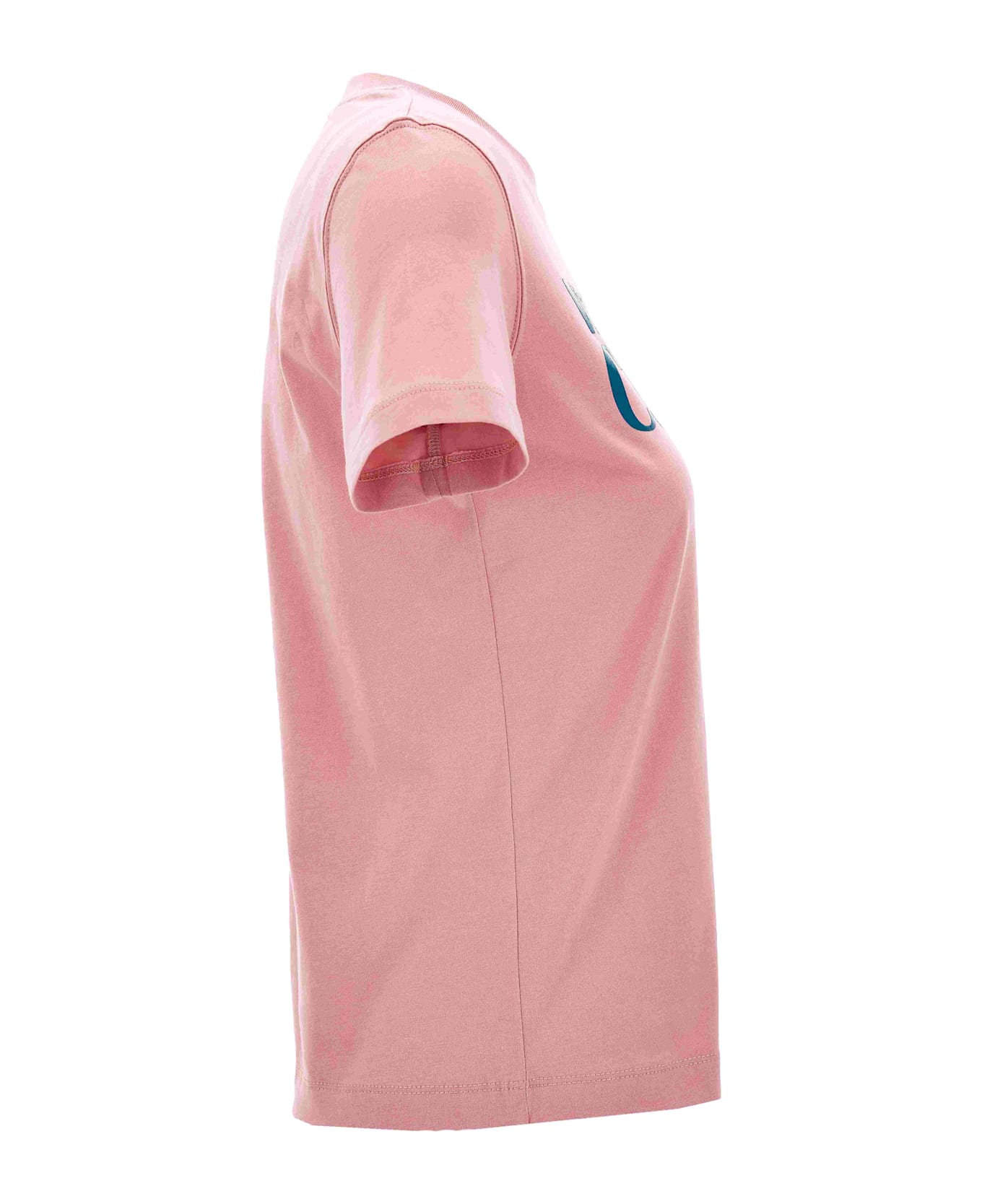 Versace Jeans Couture Pink T-shirt With Printed Logo - Pink