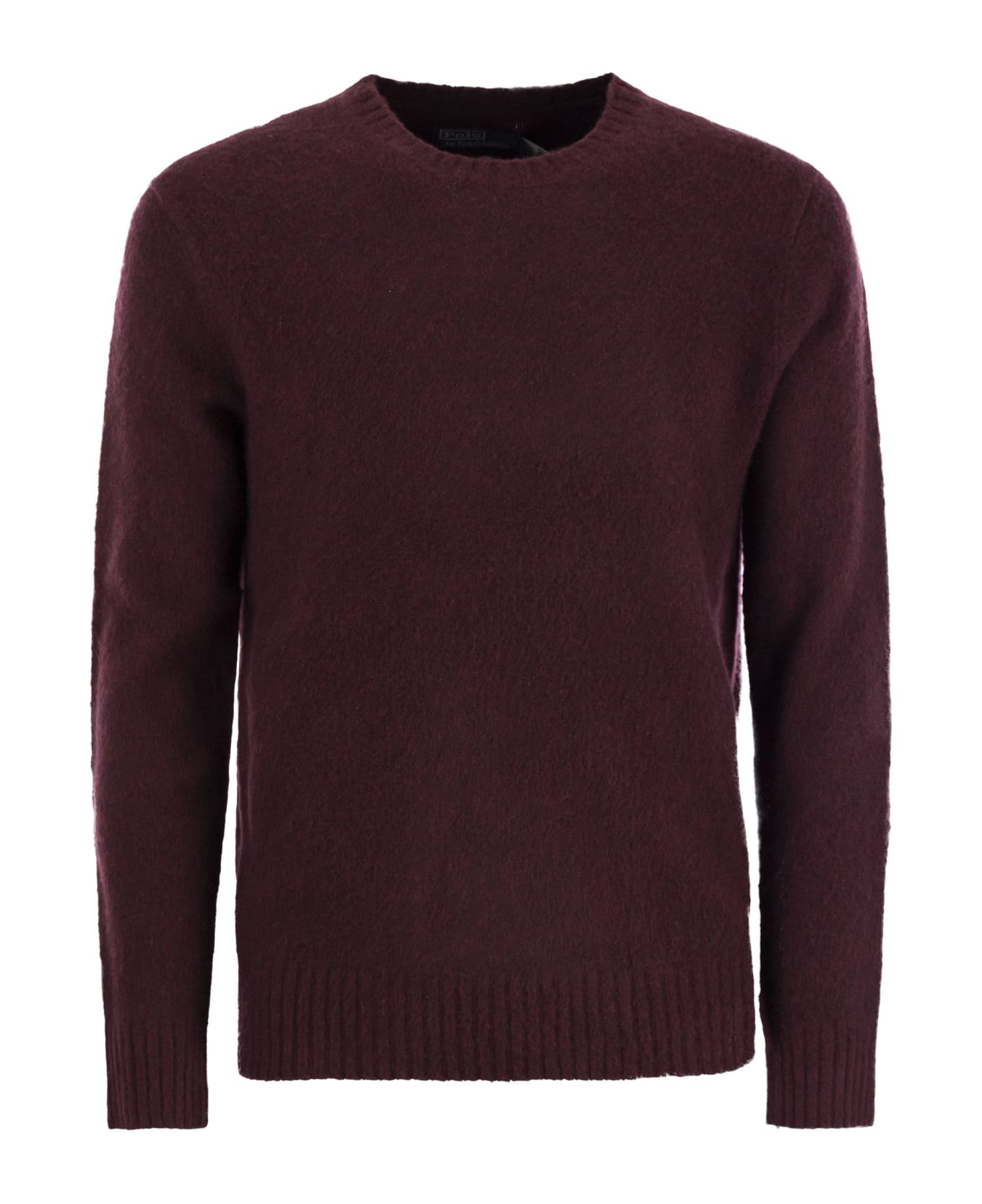 Polo Ralph Lauren Crew-neck Sweater In Wool And Cashmere - Bordeaux