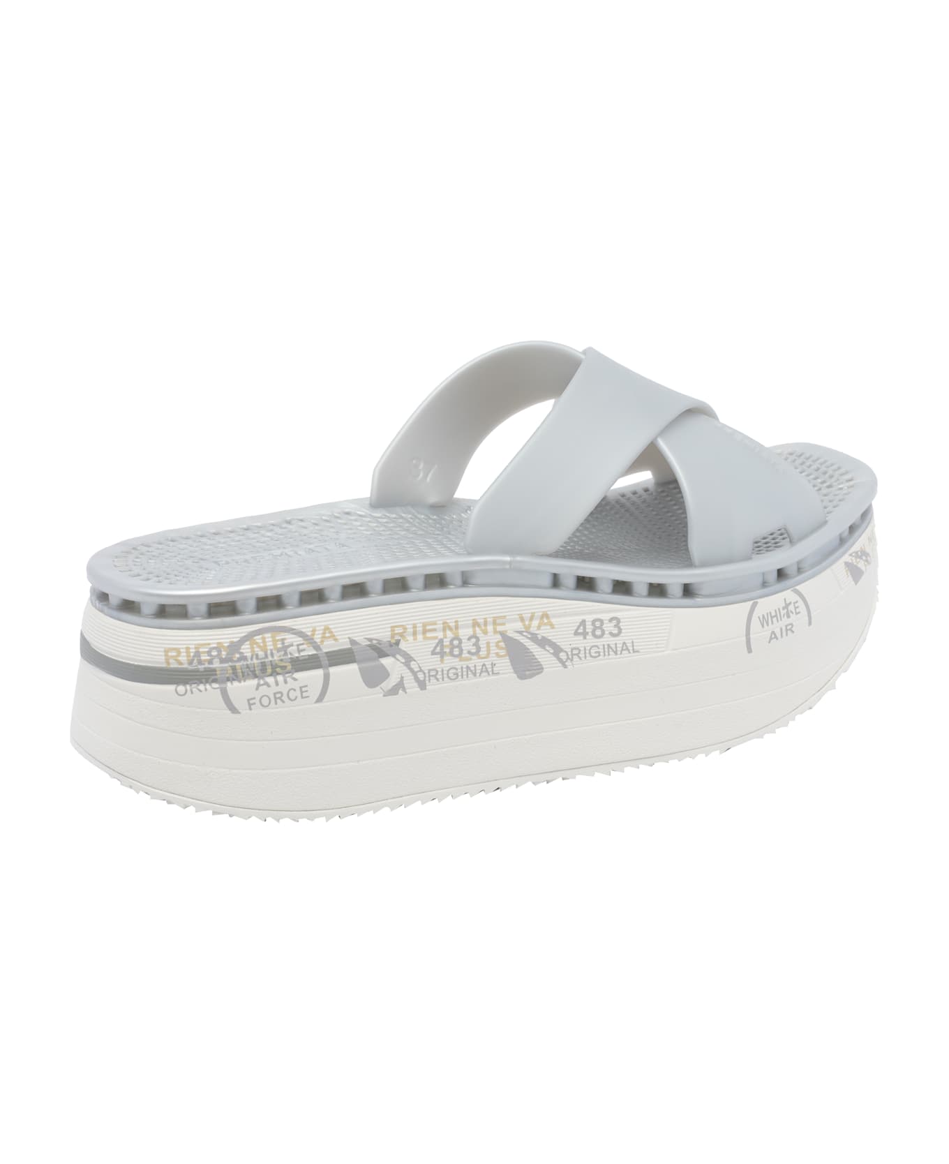 Premiata Moura Platform Sandals - Silver
