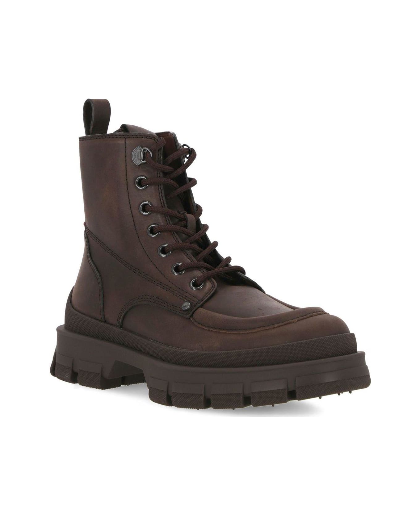 Moncler Hevea City Lace-up Boots - BROWN