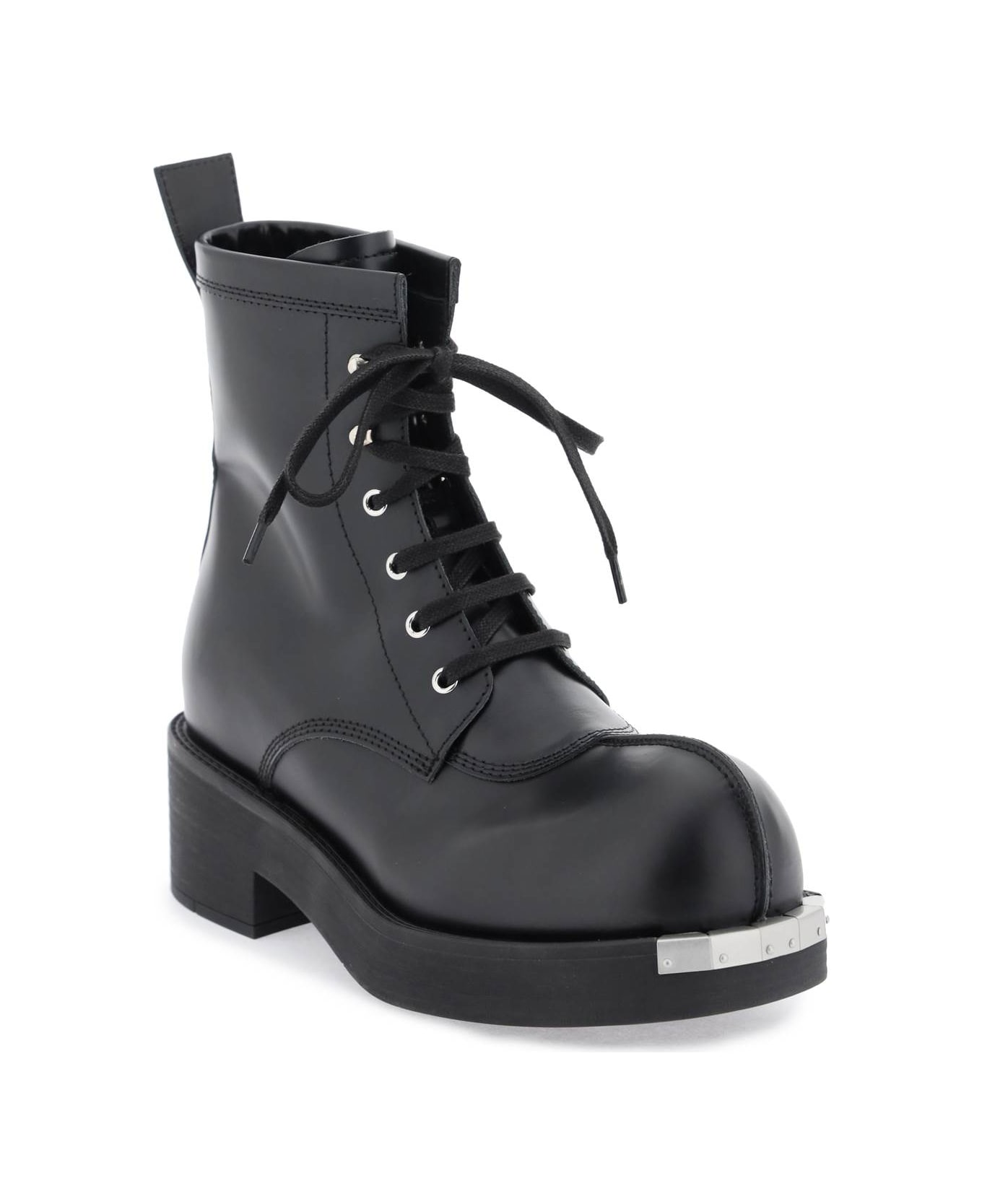 MM6 Maison Margiela Lace-up Ankle Boots - BLACK (Black) name:458