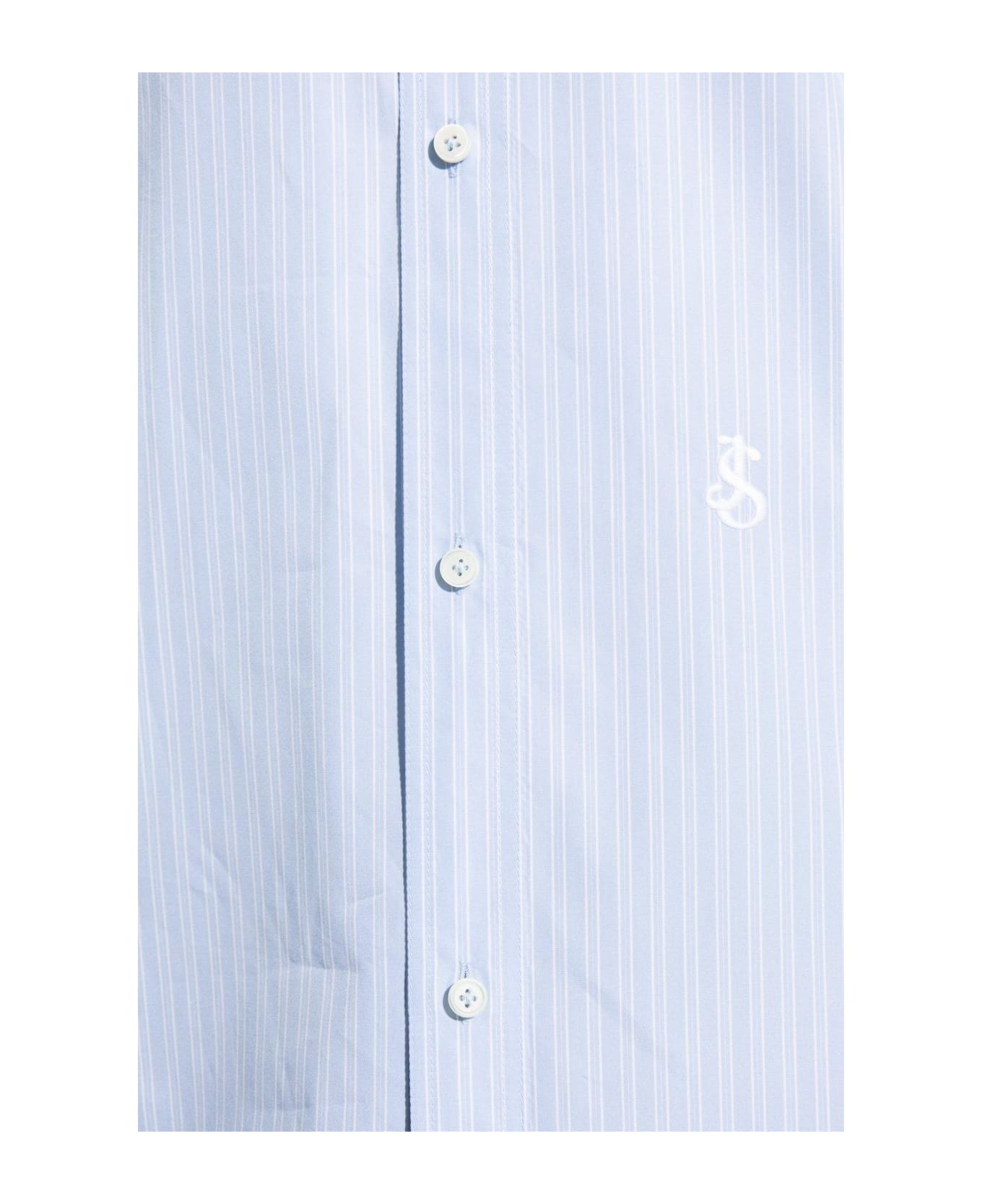 Jil Sander Logo Embroidered Striped Shirt シャツ