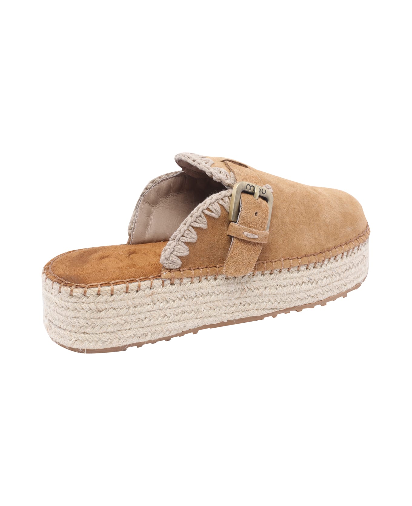 Mou Jute Suede Clog - Cognac