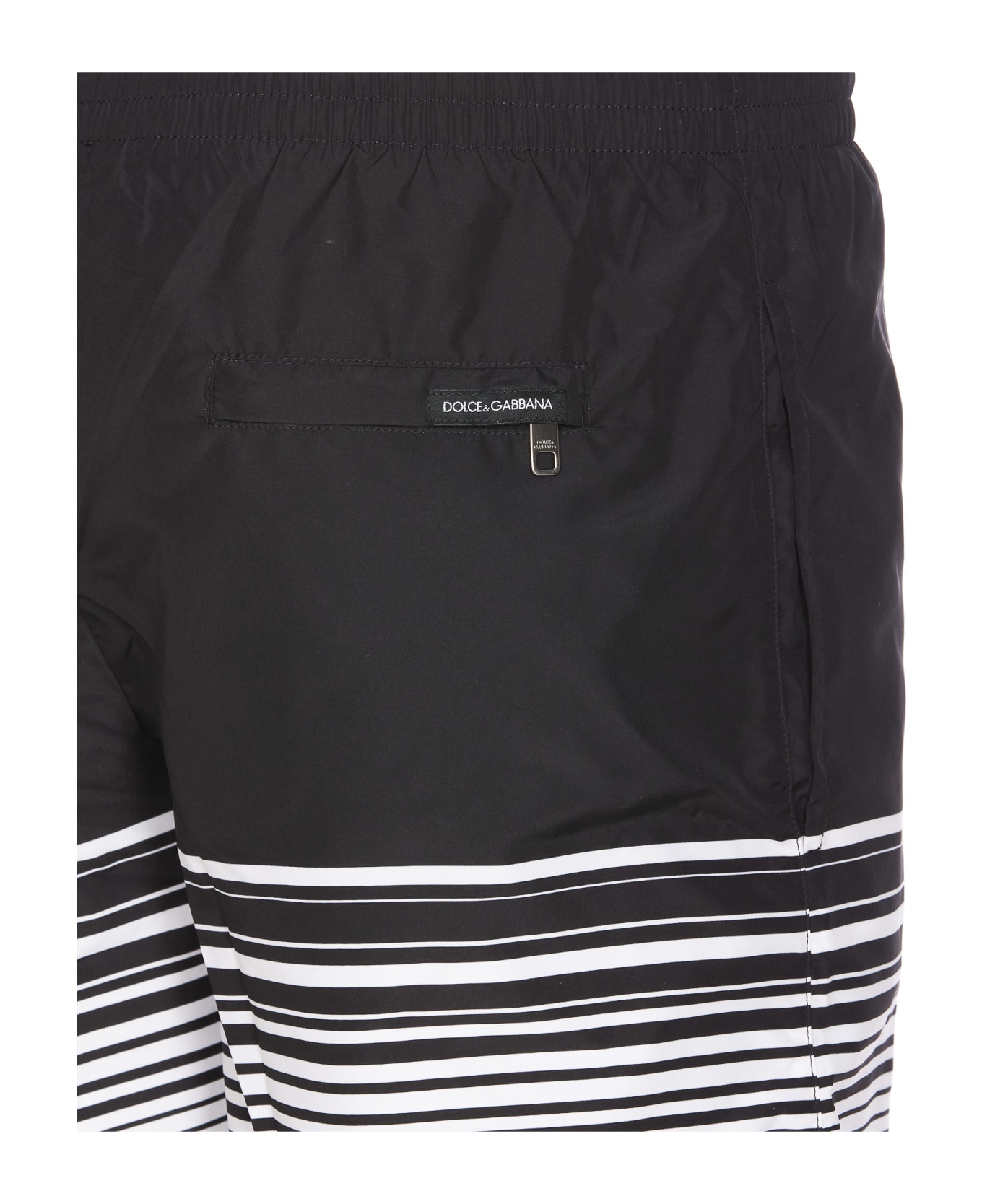 Dolce & Gabbana Nylon Swimsuit With Logo - Black 水着