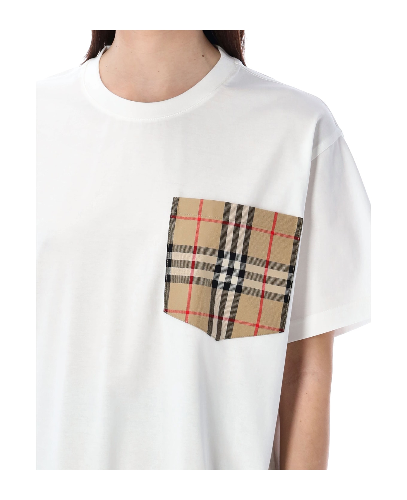 Burberry London Check Pocket T-shirt - WHITE
