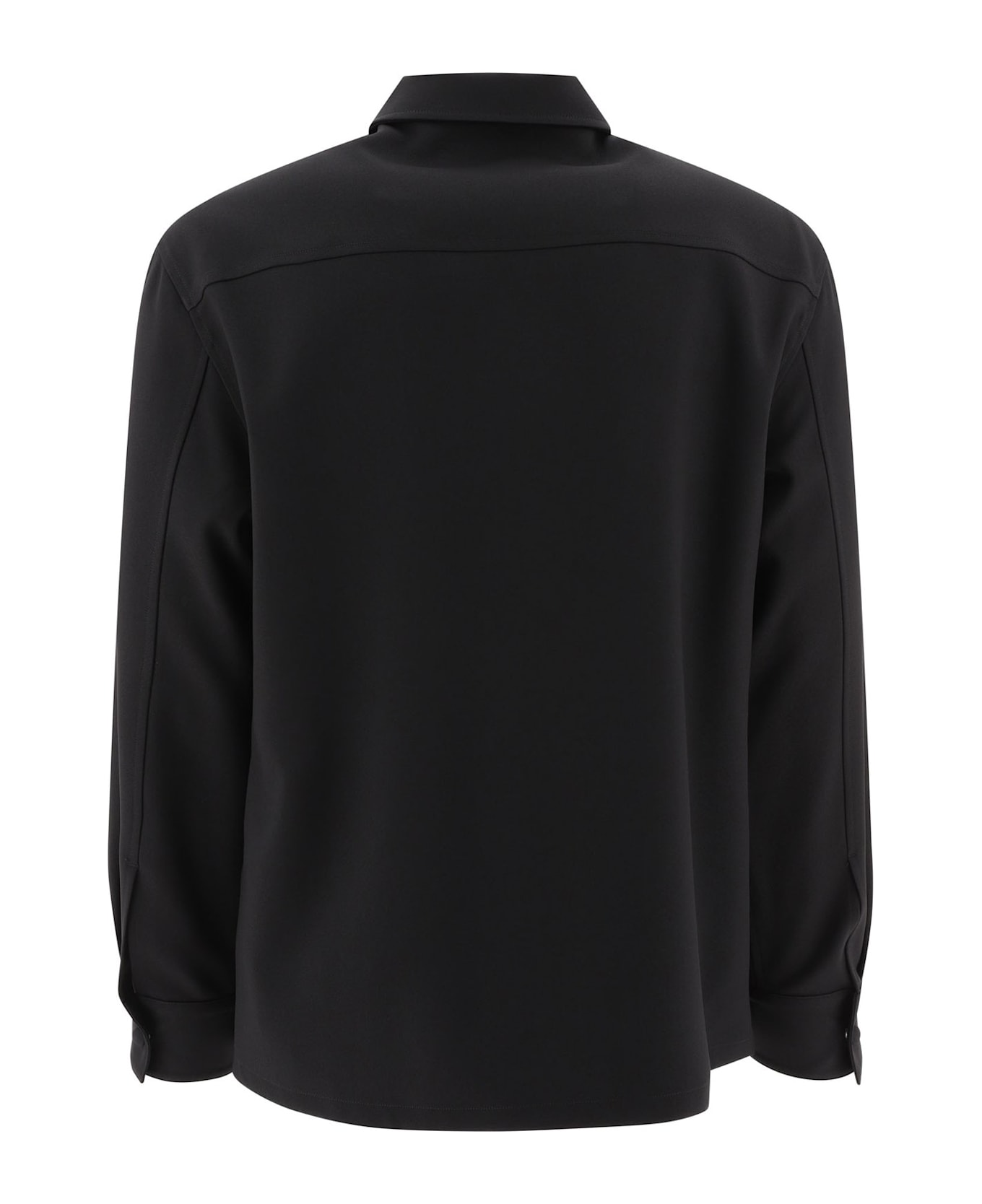 Jil Sander Long-sleeved Gabardine Shirt - BLACK