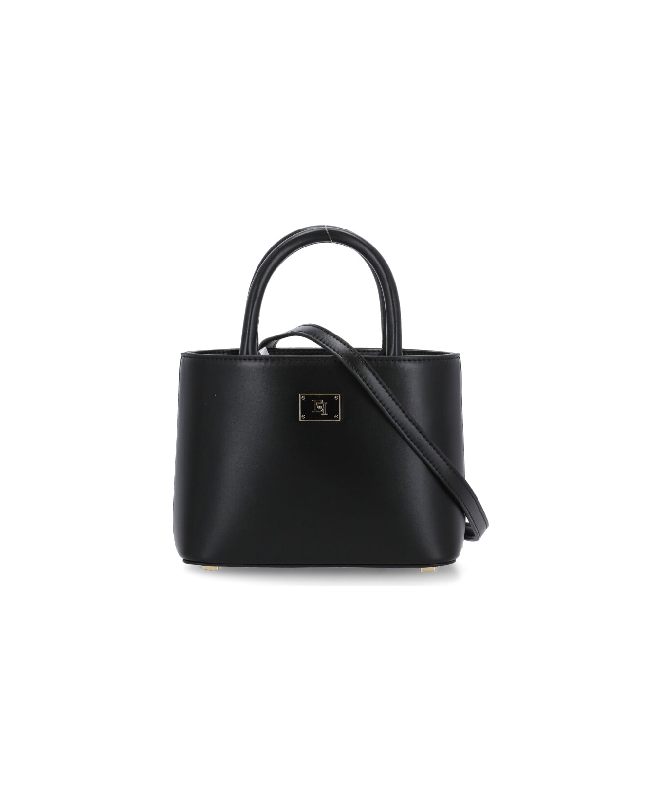Elisabetta Franchi Mini Shopper Bag Elisabetta Franchi - Black トートバッグ