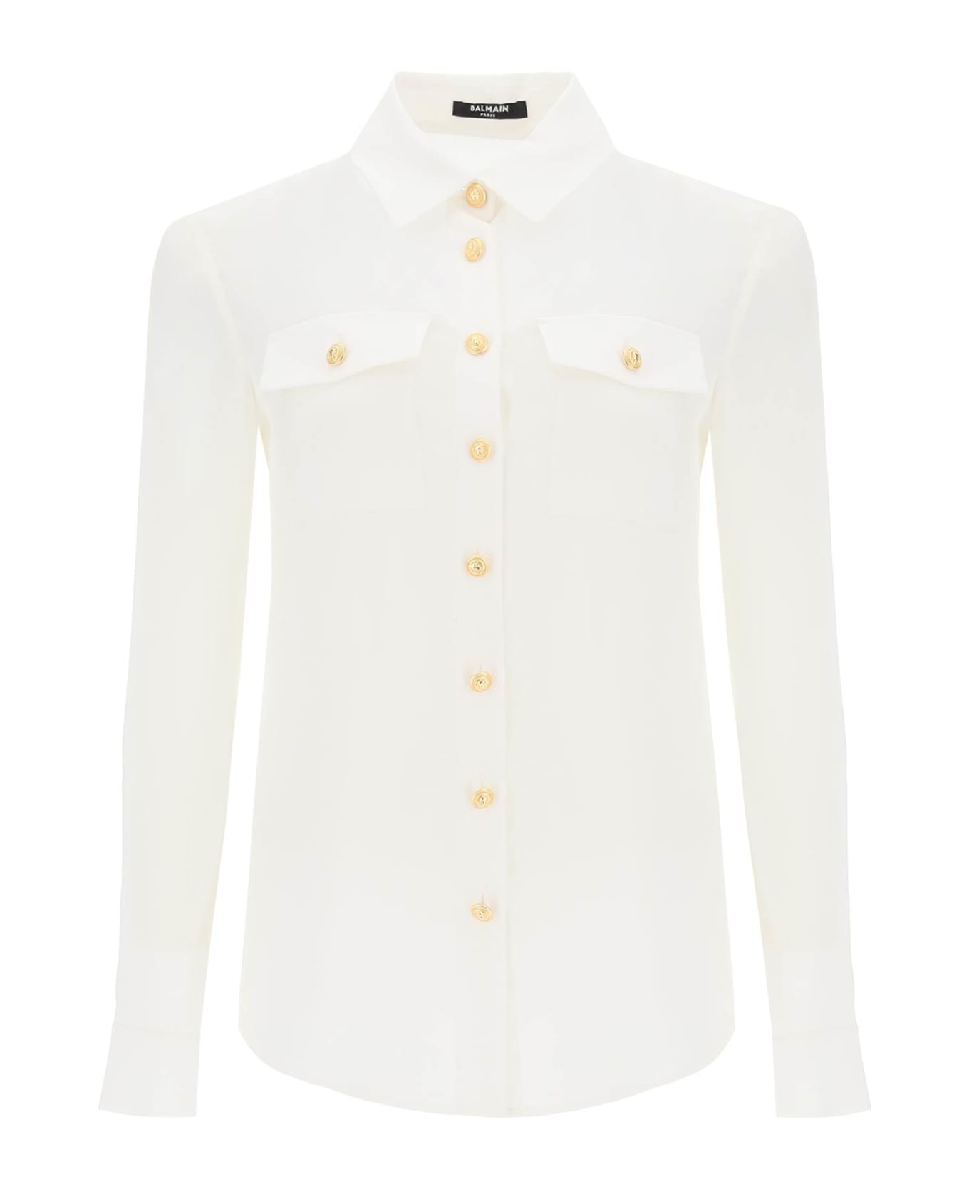 Balmain Crepe De Chine Shirt - Fa Blanc シャツ