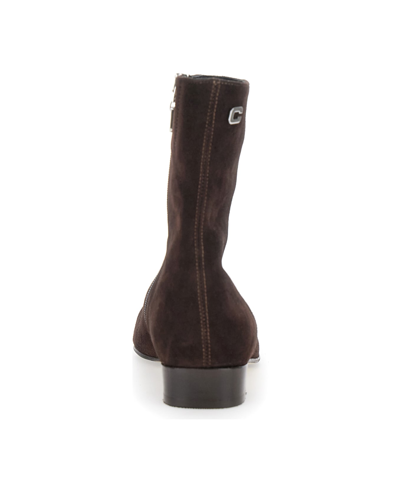 Carel 'aiglon' Brown Boots With Logo Embroidery On The Side And Zip Closure On The Side In Suede Woman - Brown