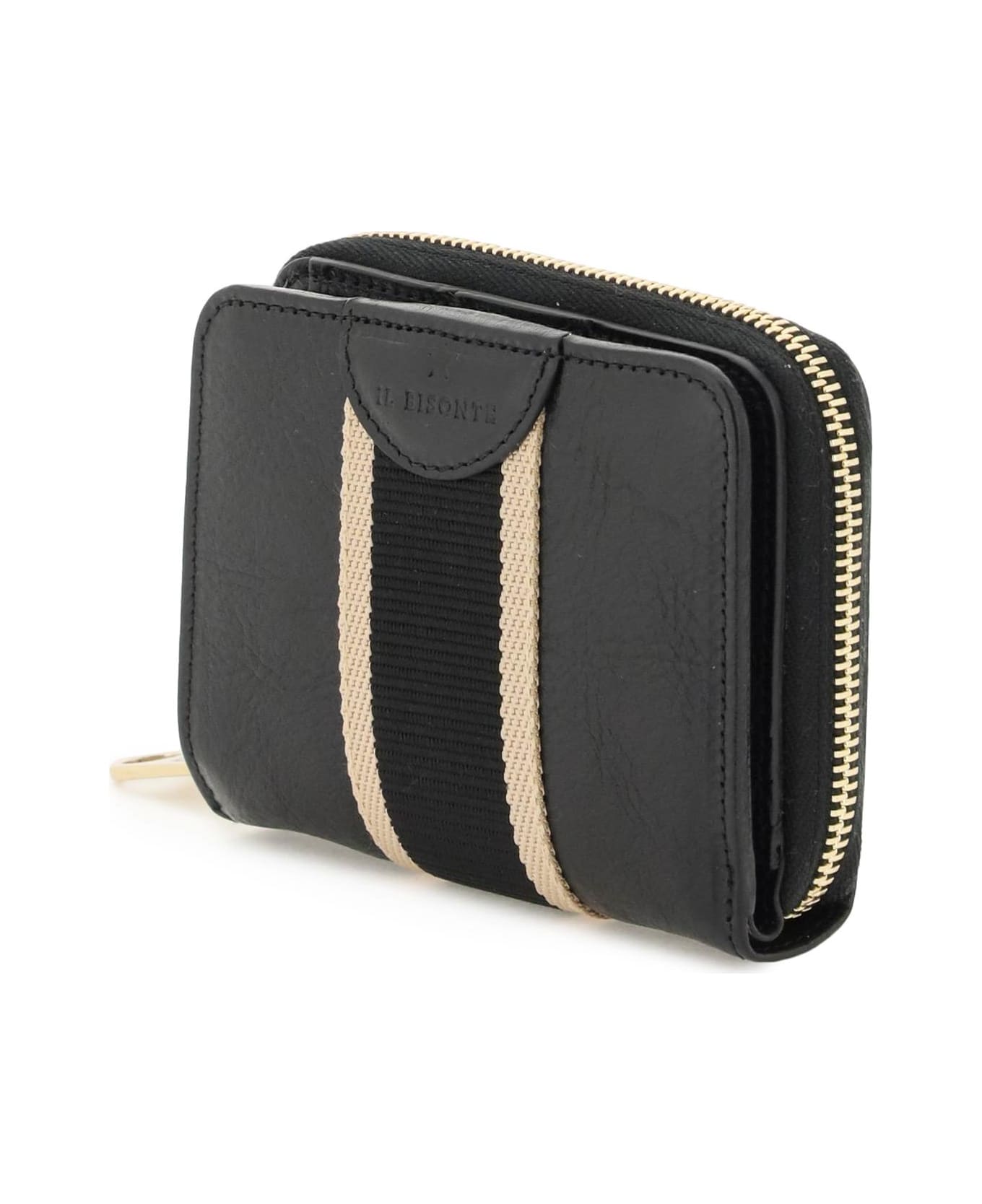 Il Bisonte Leather Wallet With Ribbon - NERO (Black)