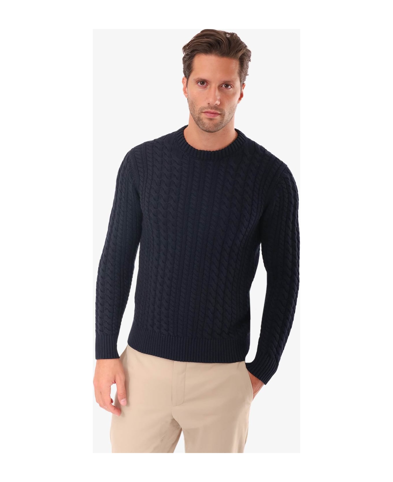 Larusmiani Sweater 'brody' Sweater - Navy ニットウェア