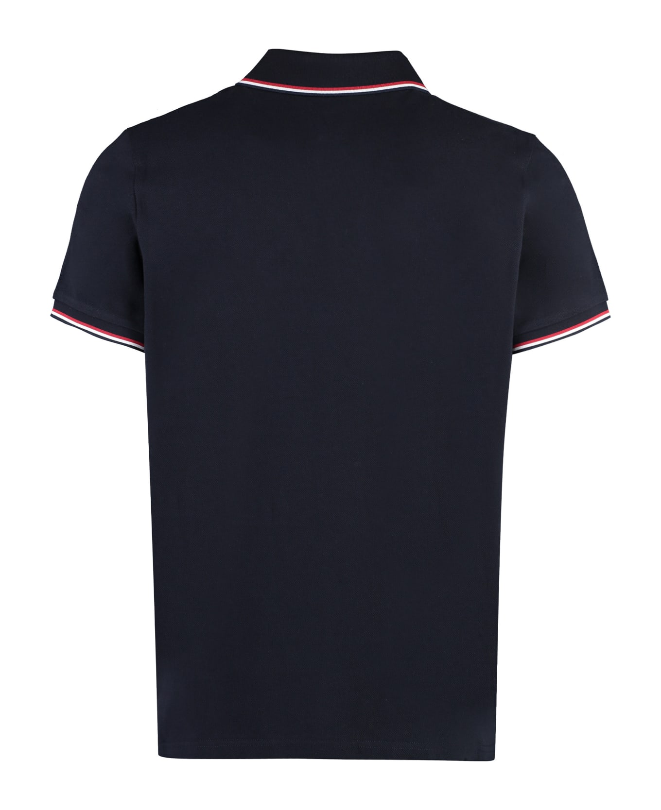 Moncler Cotton-piqué Polo Shirt - Blue シャツ