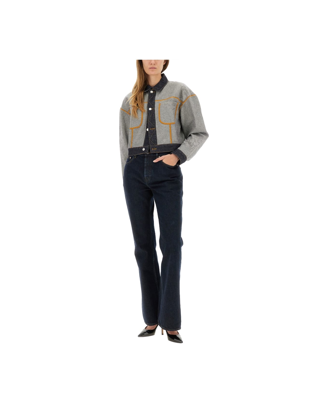 M05CH1N0 Jeans Denim Jacket - BLUE