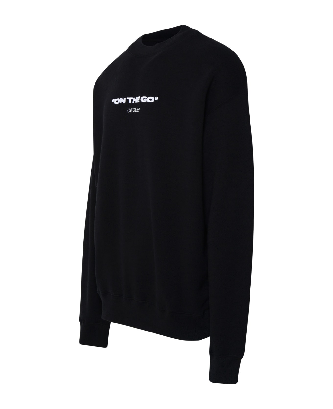 Off-White Black Cotton Sweatshirt - Black