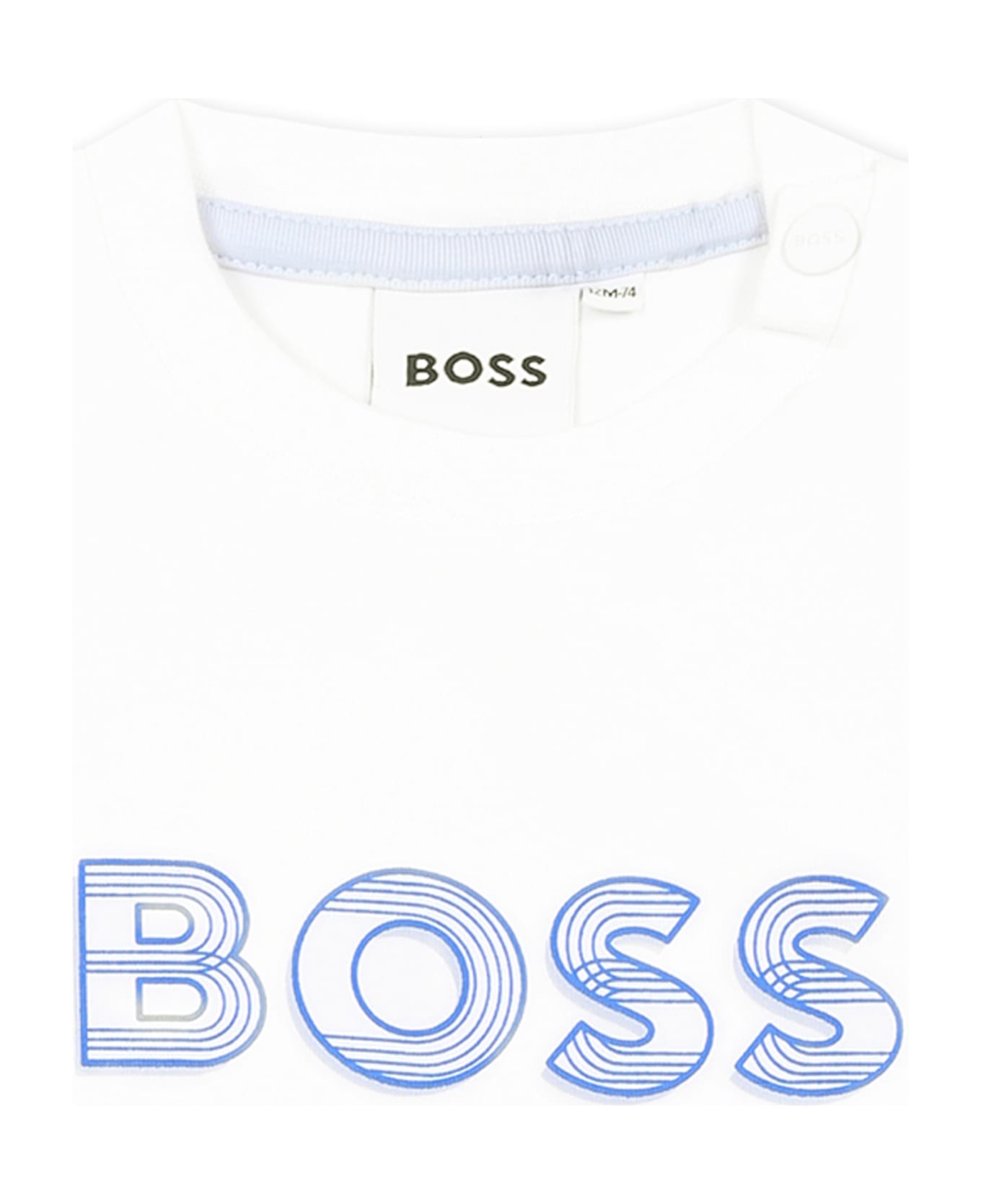 Hugo Boss White T-shirt For Baby Boy With Logo - White