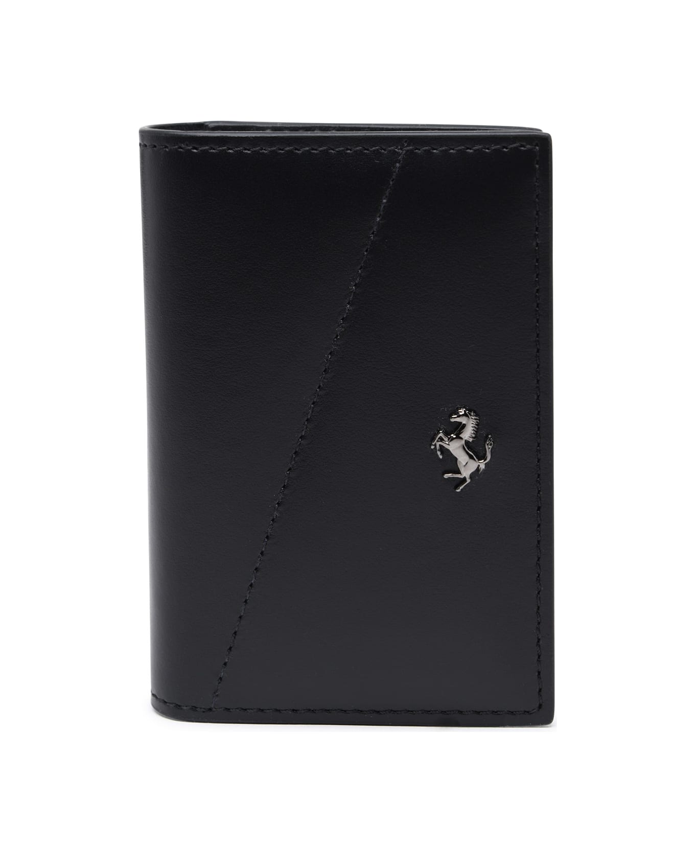 Ferrari Black Leather Wallet - Black 財布