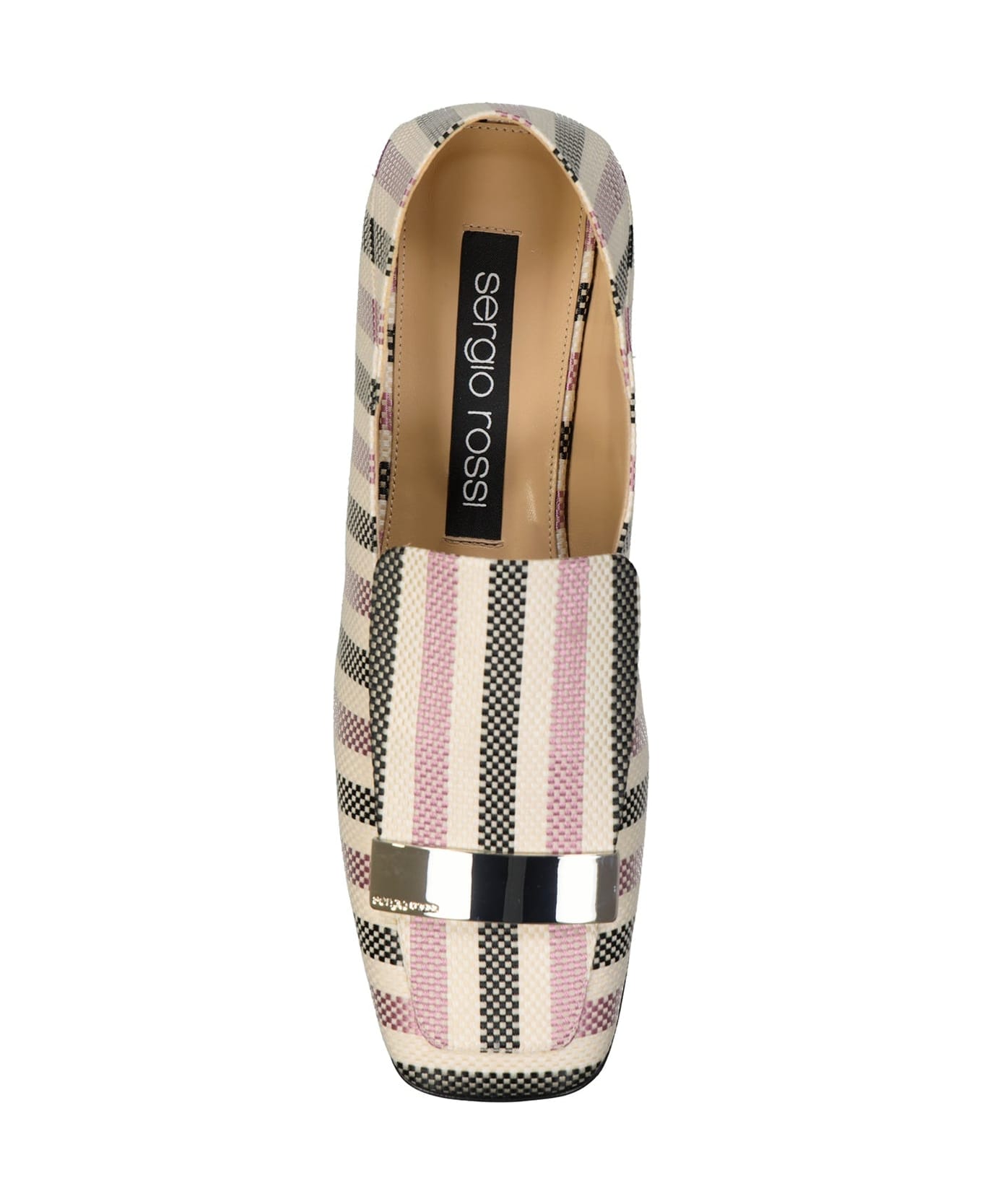 Sergio Rossi Jacquard Loafers - White