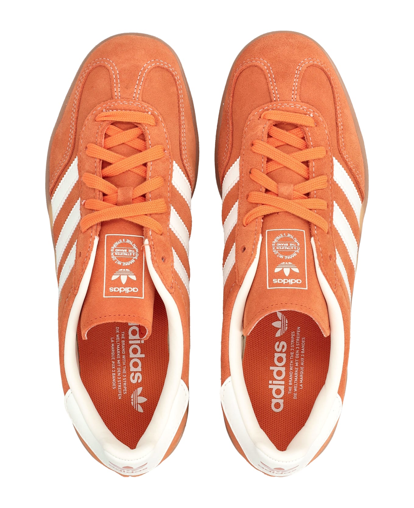 Adidas Originals Gazelle Indoor Leather Sneakers - ORANGE