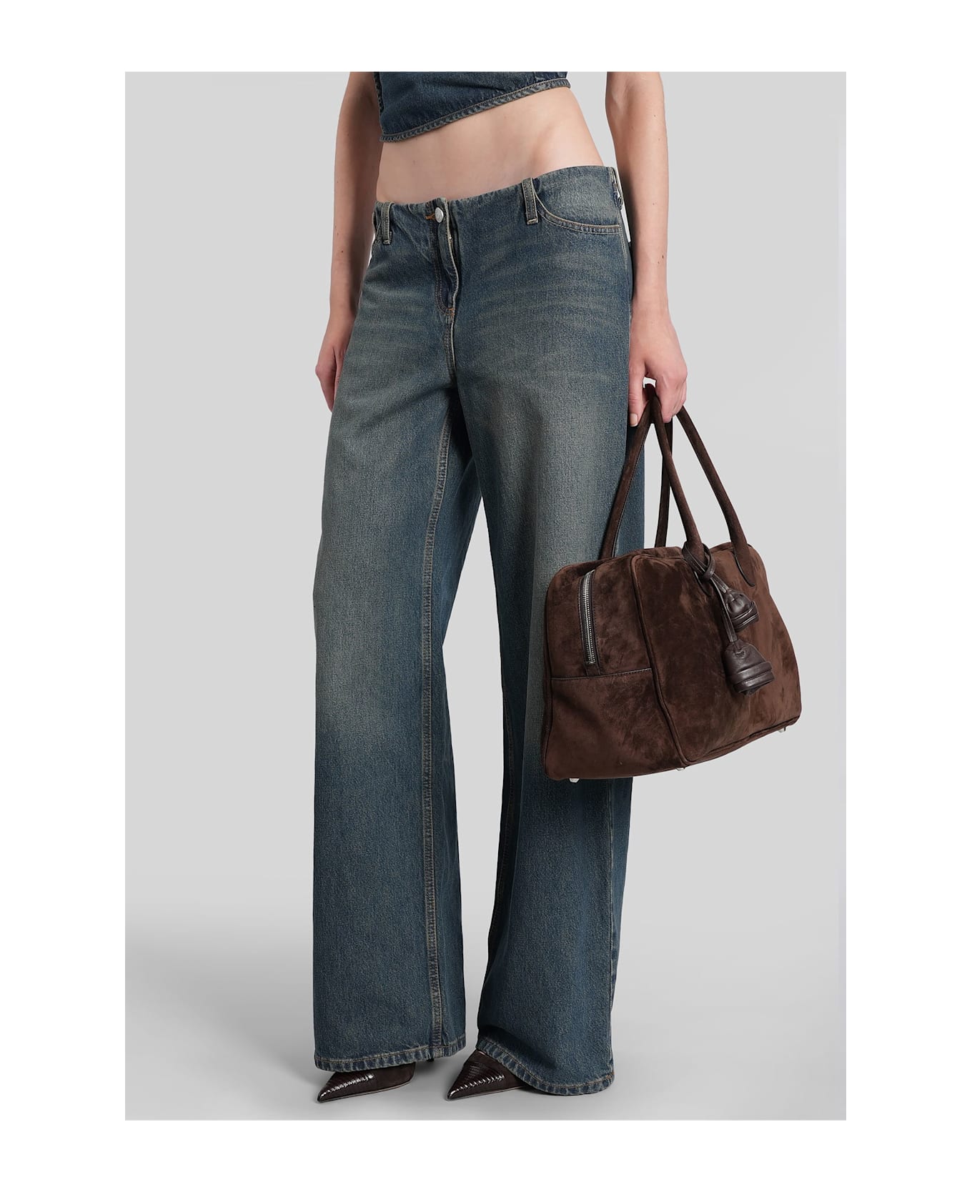 Magda Butrym Denim 03 Jeans In Blue Denim - blue