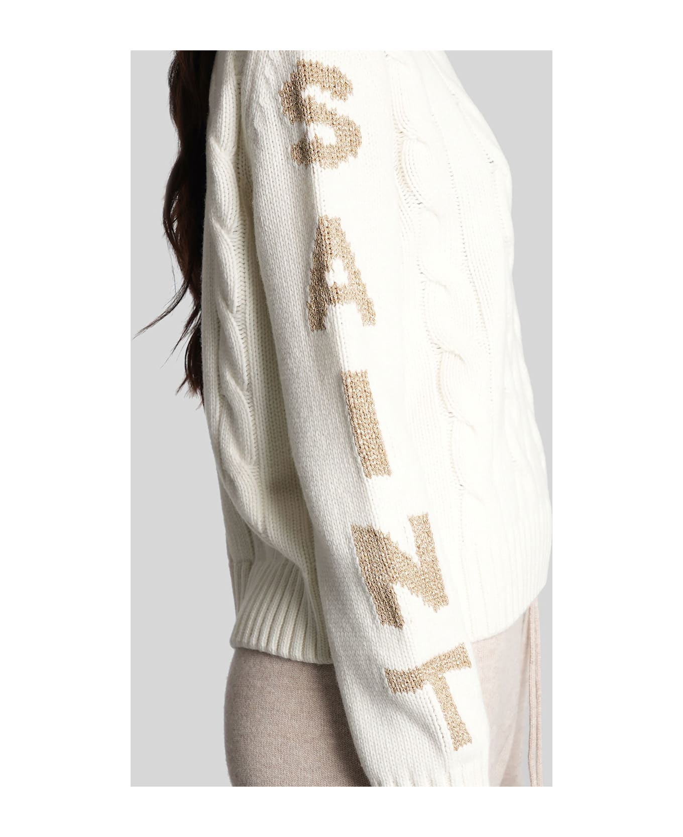 MC2 Saint Barth Malmo Knitwear In Beige Wool - beige