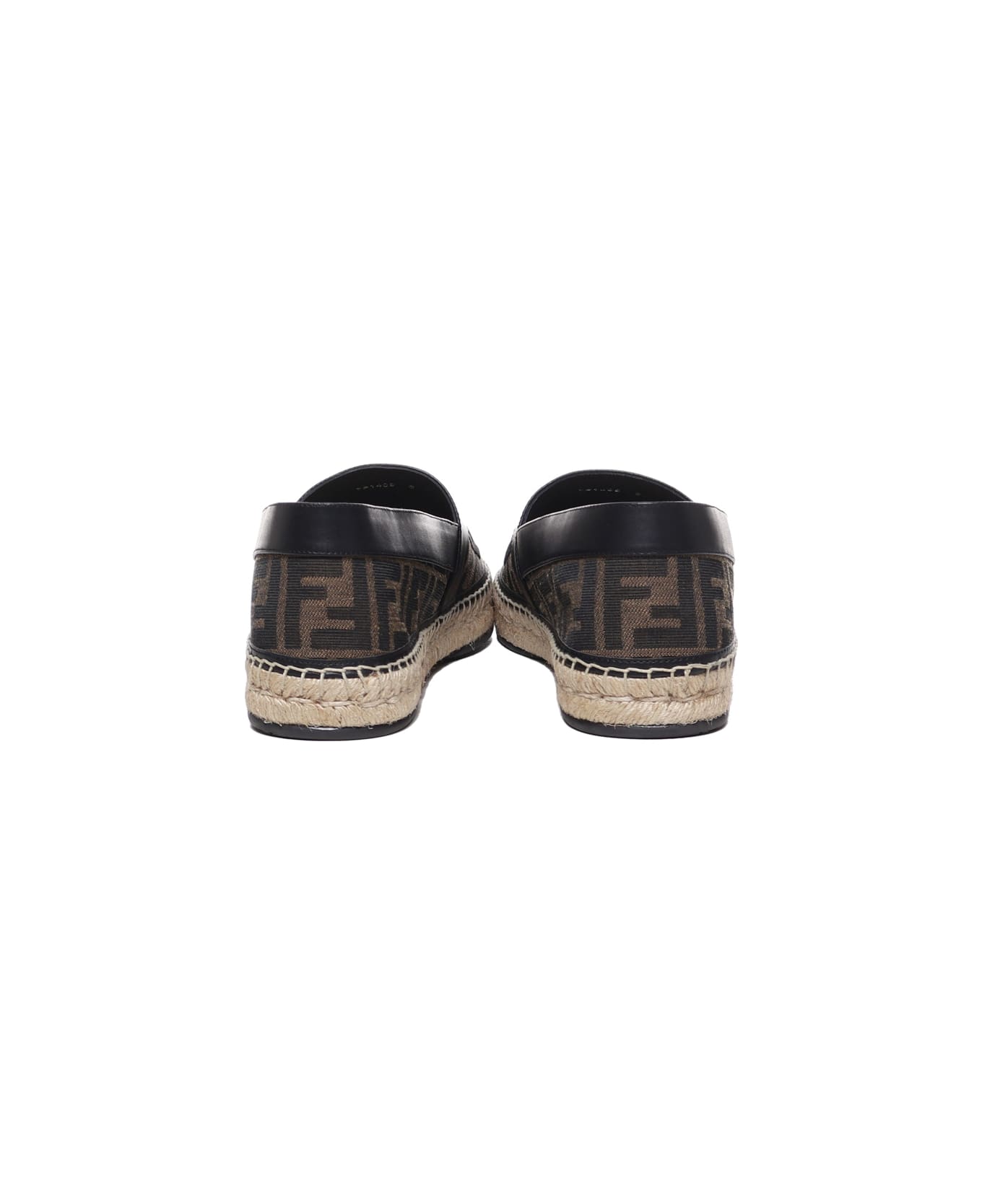 Fendi Jacquard Espadrilles With All-over Ff Logo - Brown tobacco