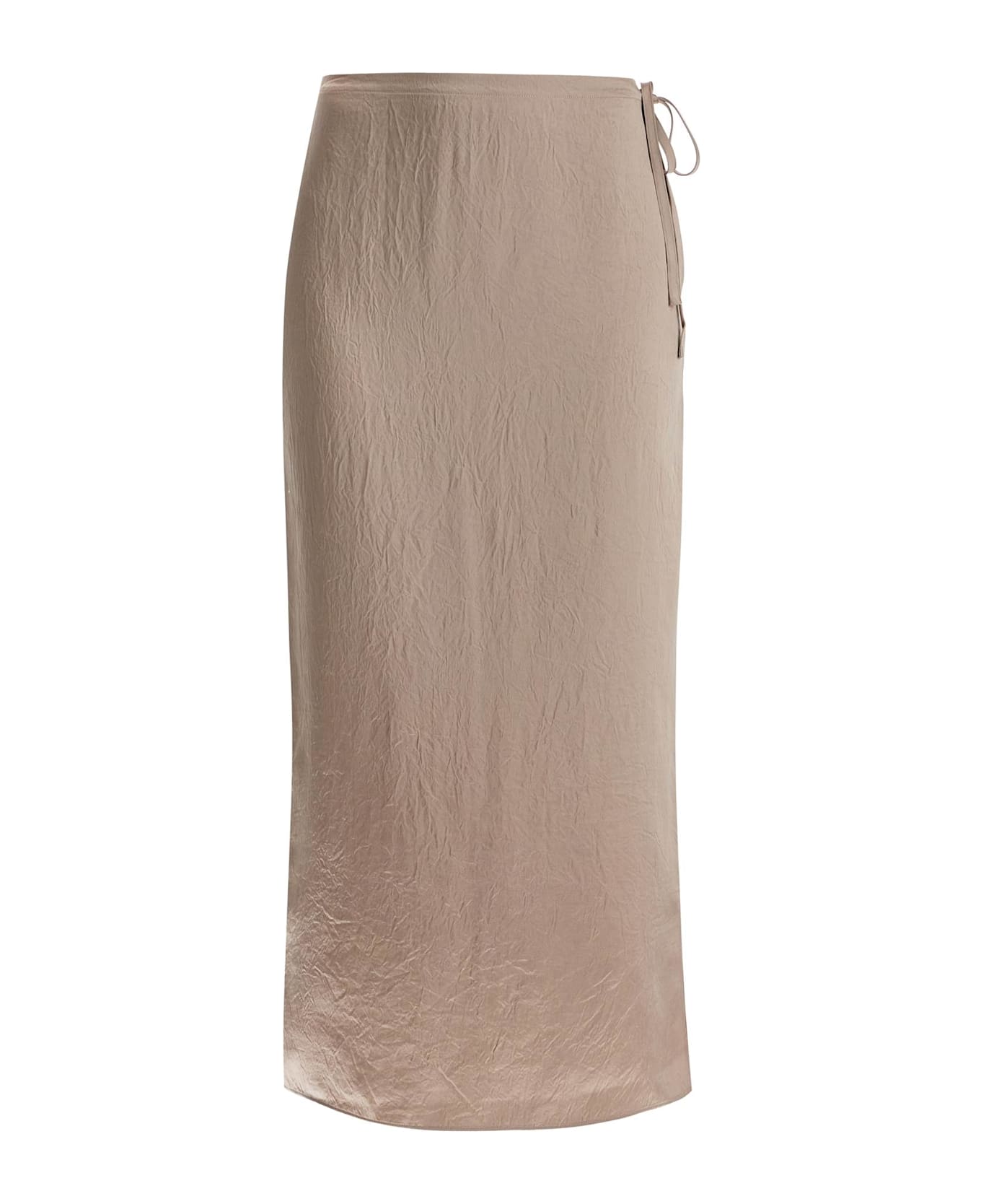 Filippa K 
ruffled Satin Midi Skirt With - Beige
