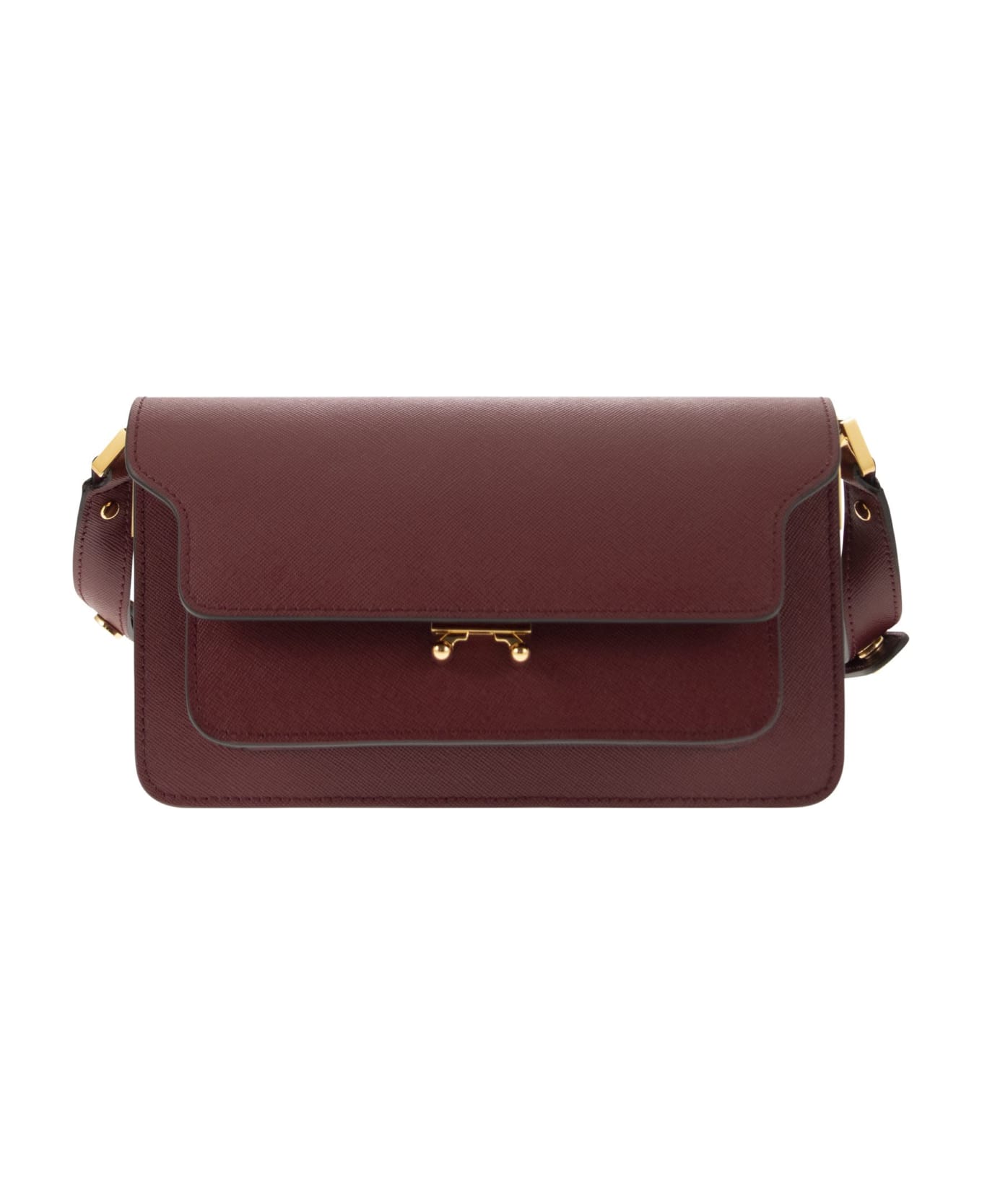 Marni Trunk - Leather Bag - Bordeaux