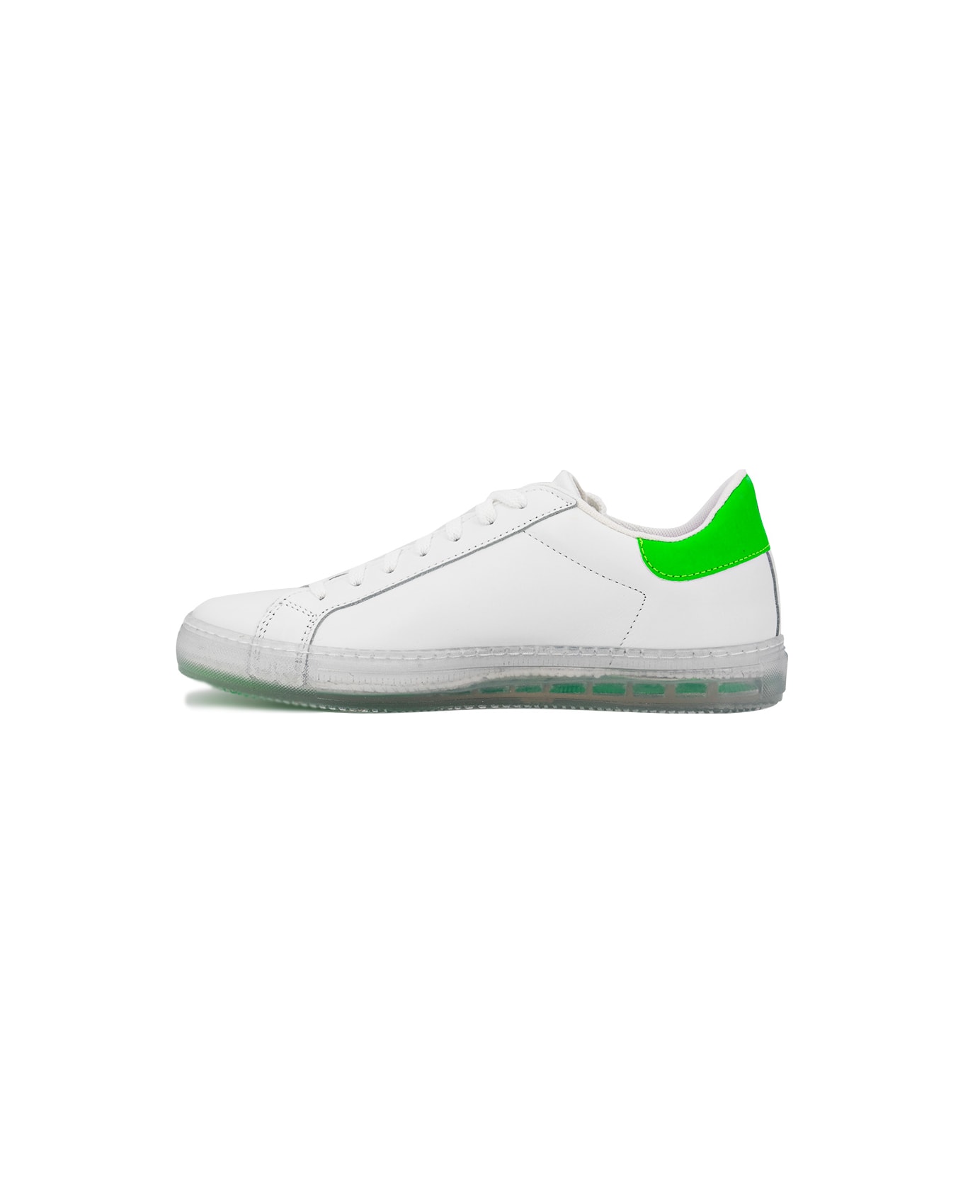 Kiton Sneaker - WHITE GREEN