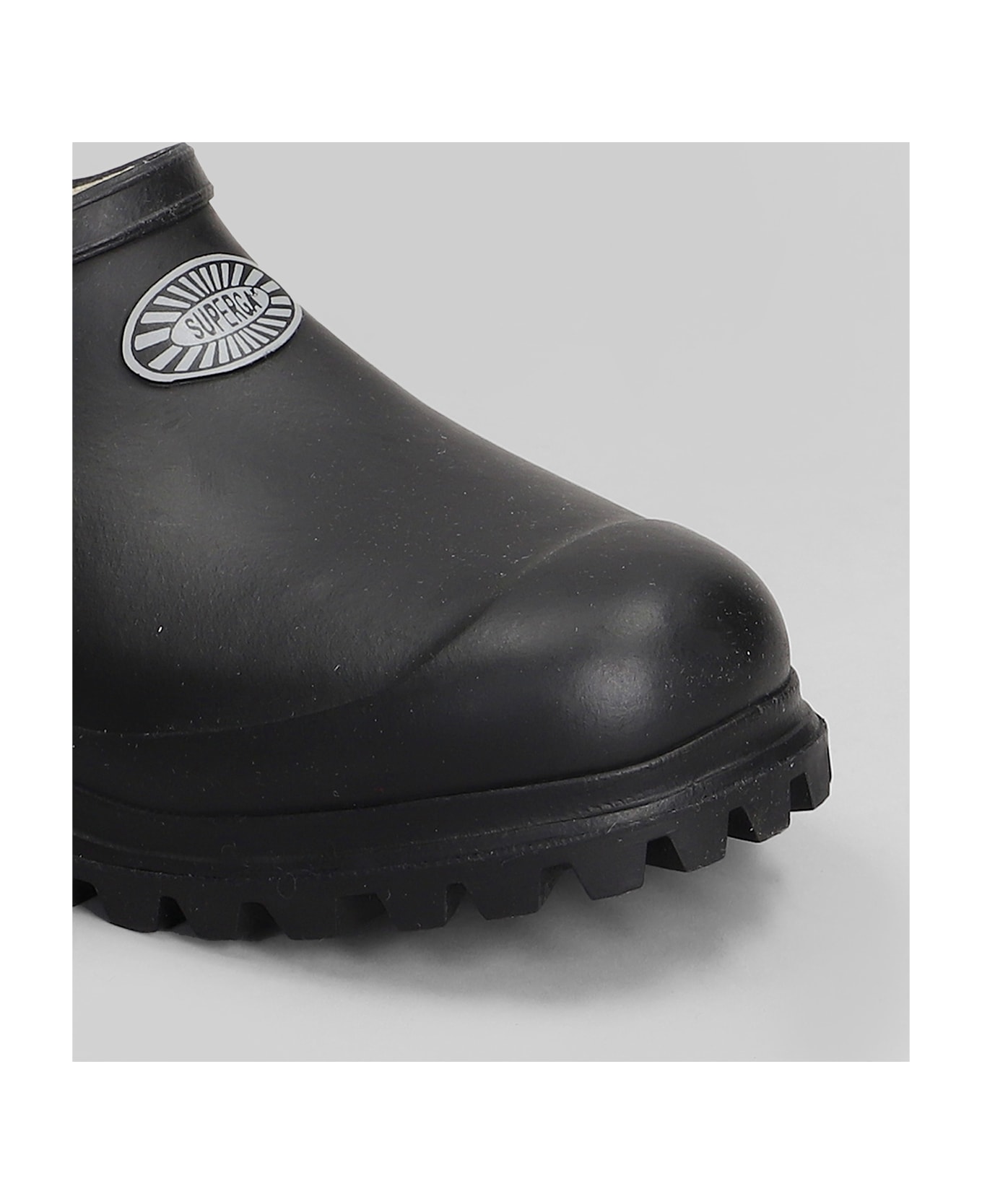Superga 809 Rubber Mule Slipper-mule In Black Rubber/plasic - Black