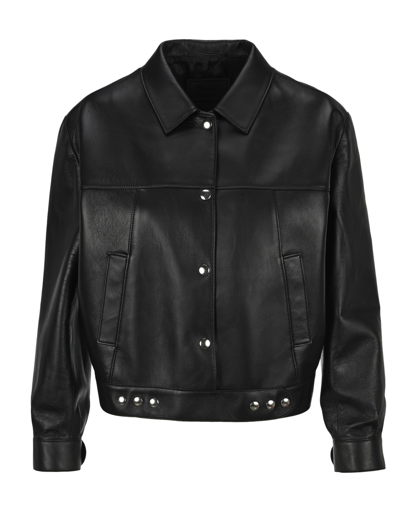 Prada Nappa Leather Jacket - BLACK