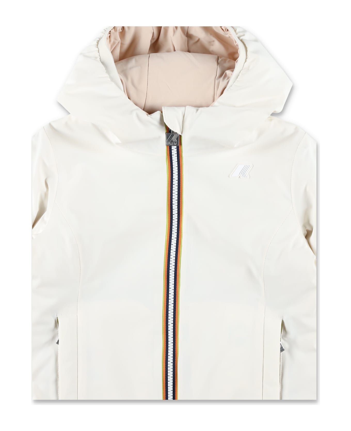 K-Way Lily Double Face Jacket - WHITE/PINK
