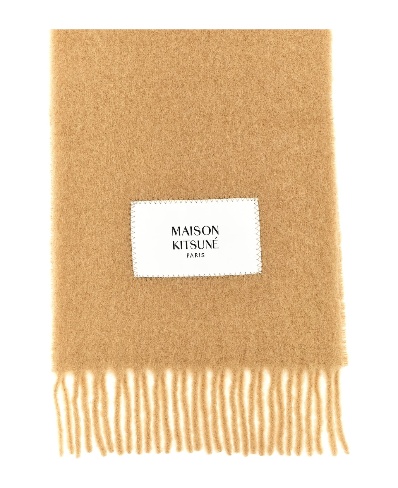 Maison Kitsuné Logo Label Scarf - P242 CHAMOMILE