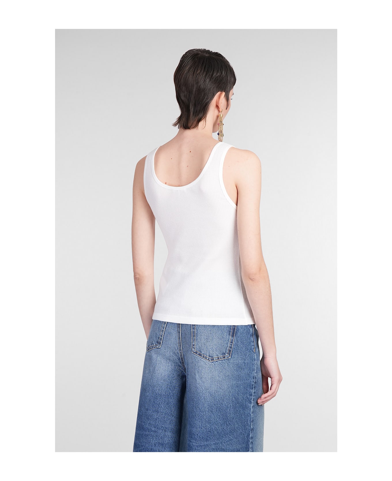 Chloé Tank Top In White Cotton - white