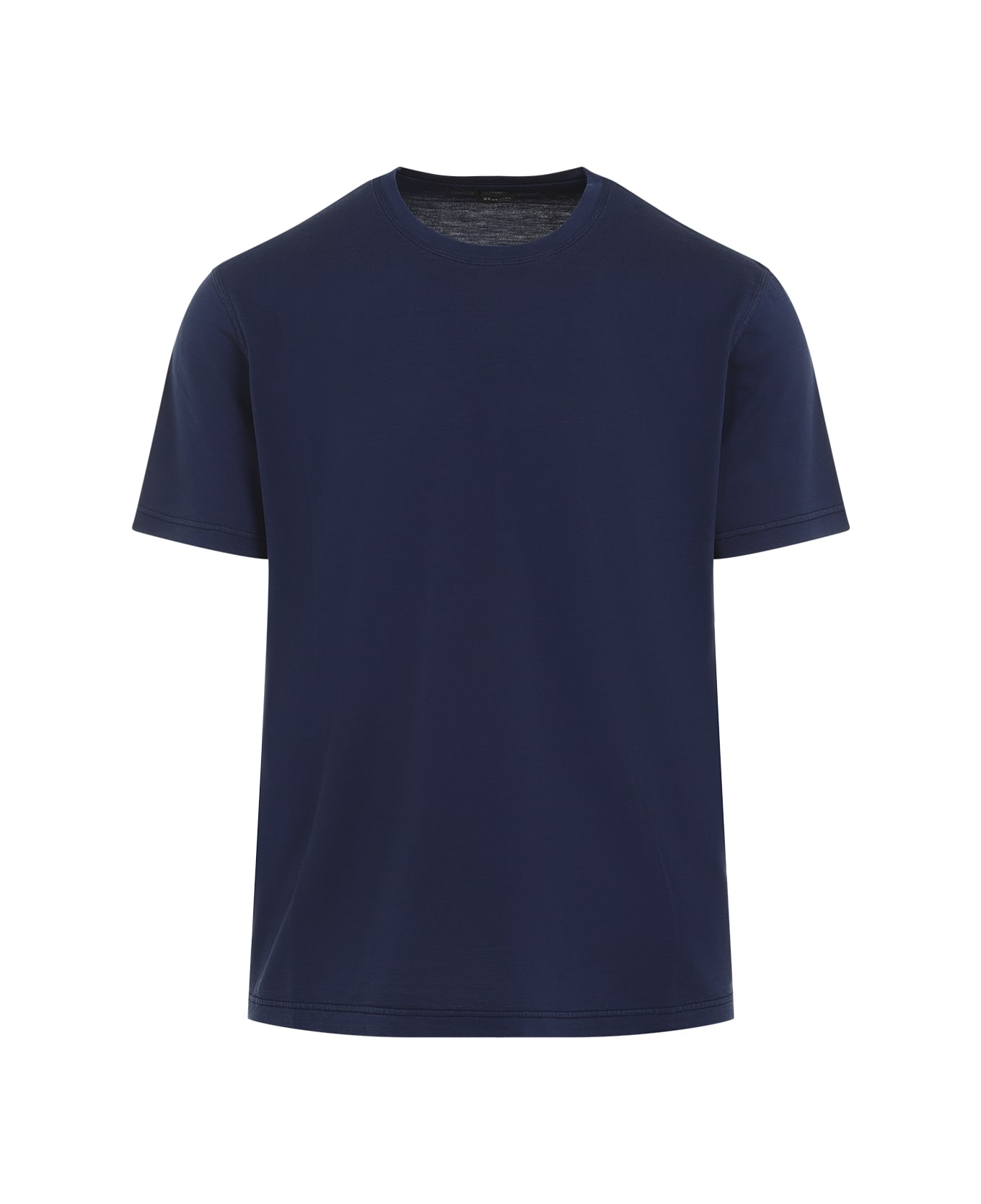 Kiton Silk T-shirt - Blu Navy