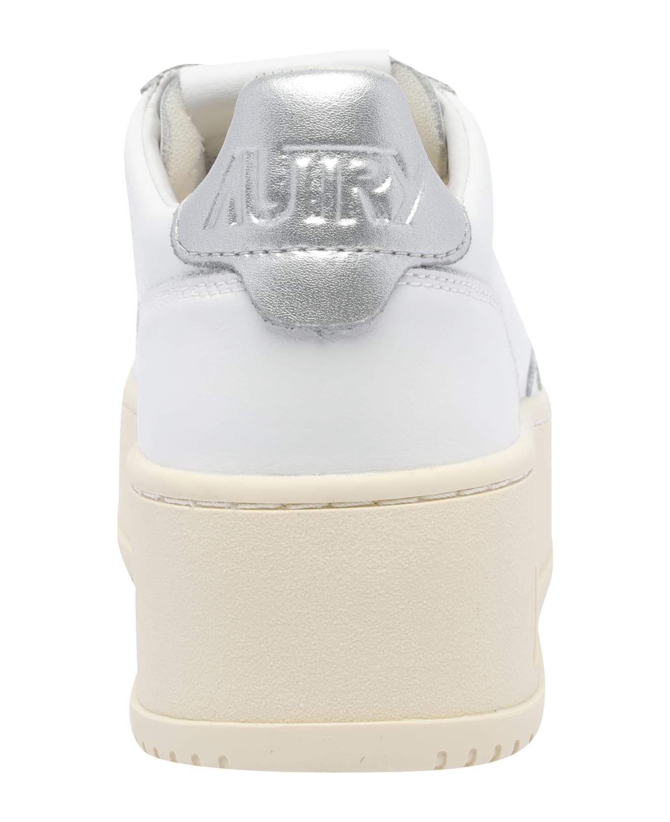 Autry Medialist Platform Sneakers - Wht/silver