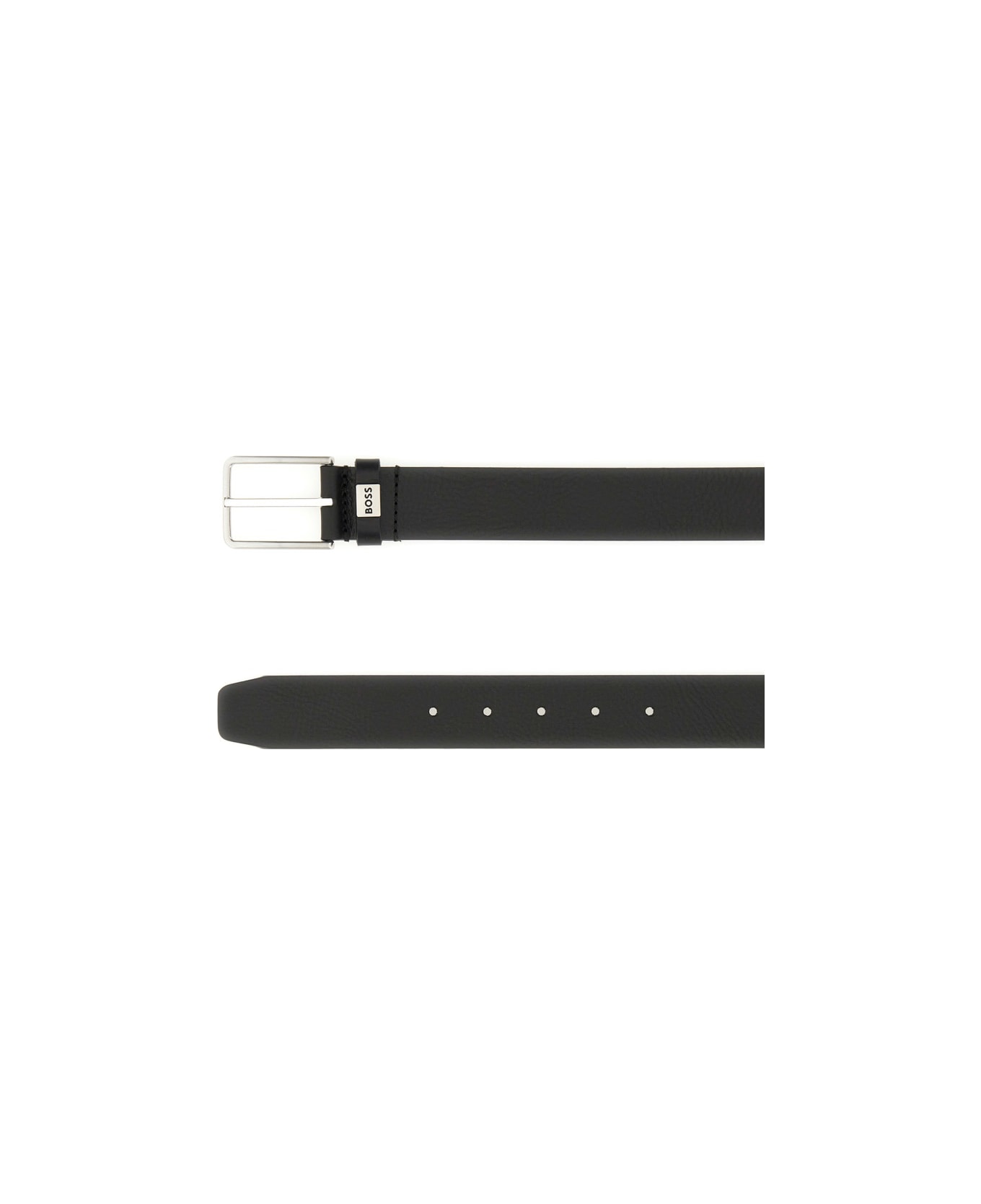 Hugo Boss Leather Belt - BLACK
