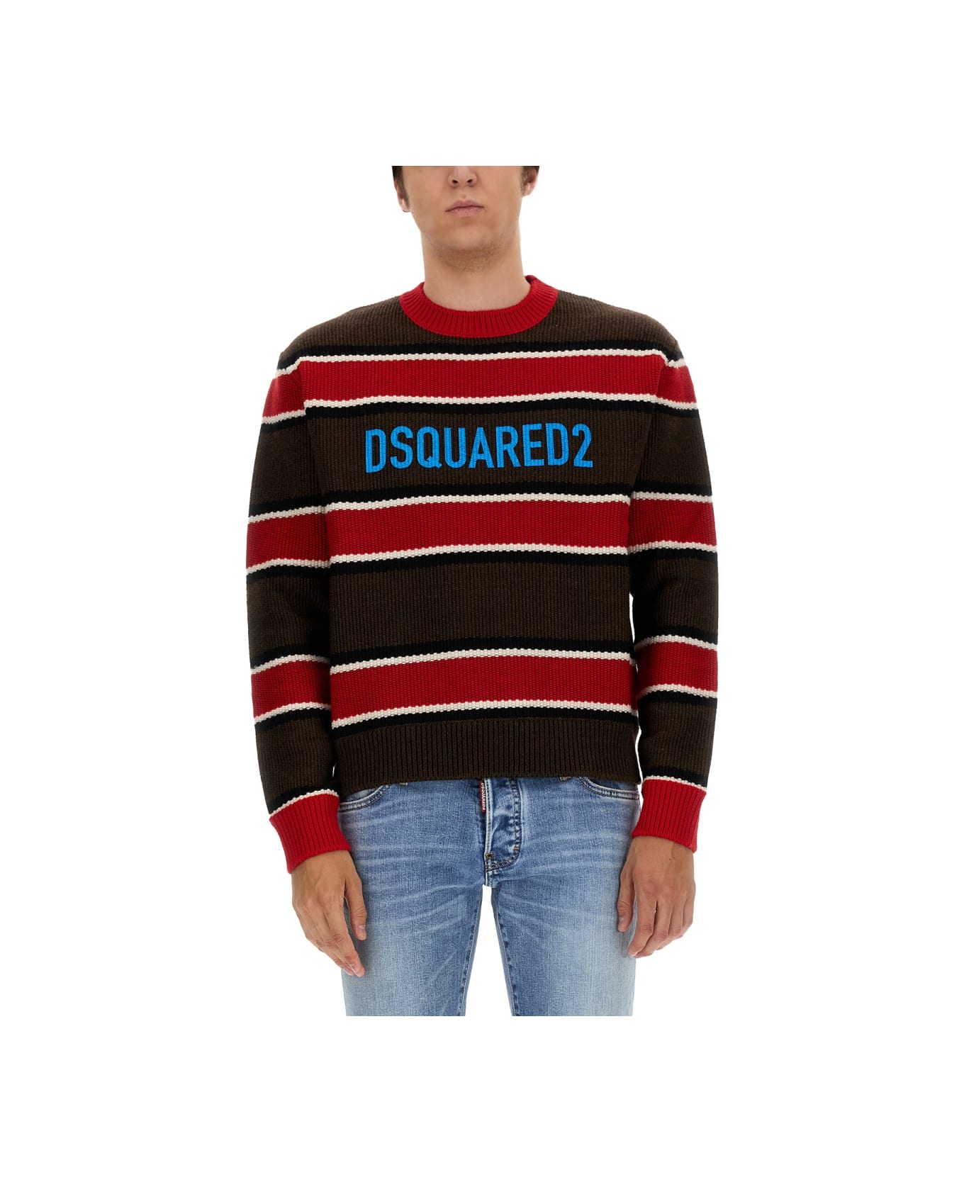Dsquared2 Jersey With Logo - MULTICOLOUR ニットウェア