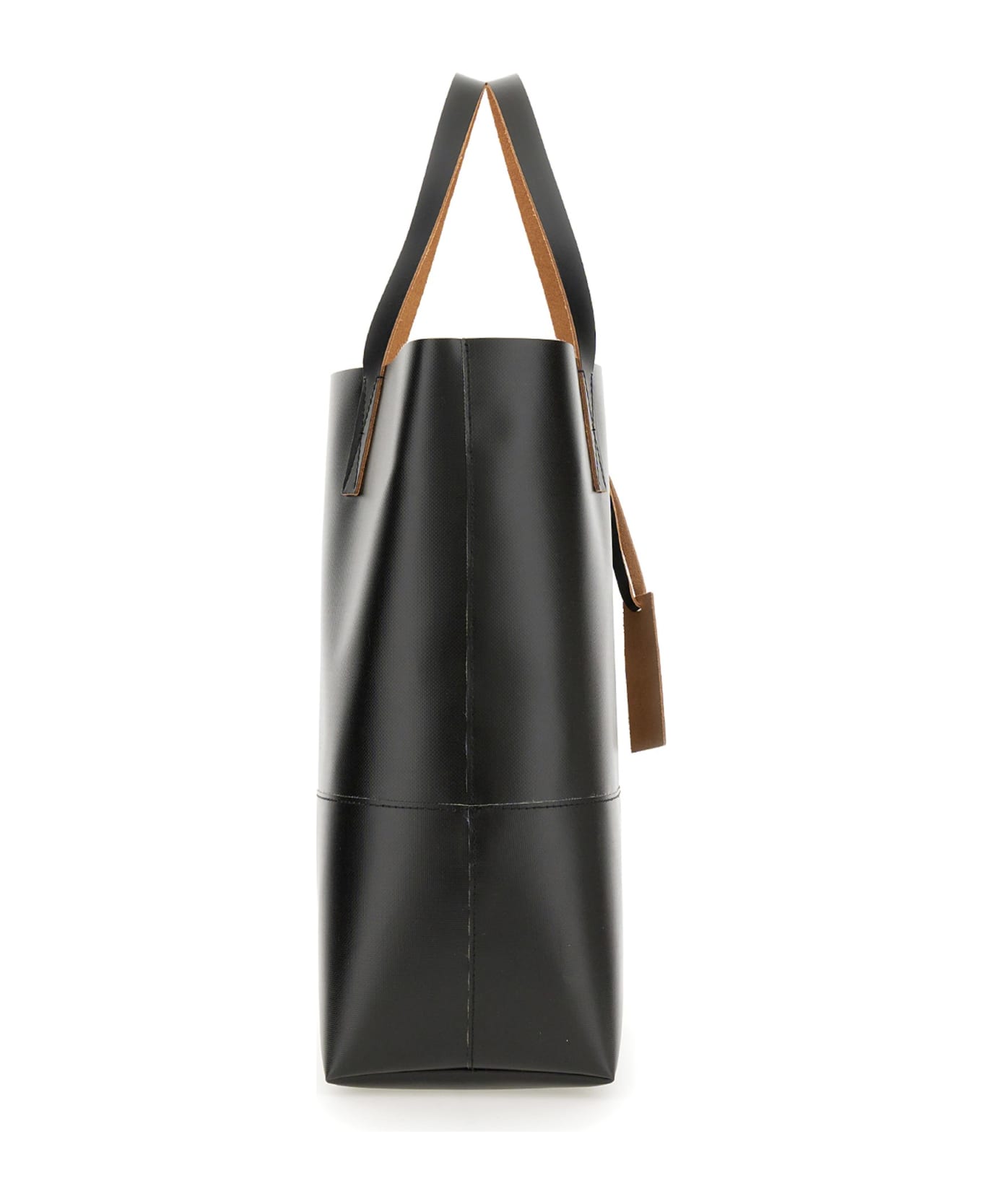 Marni Shopping Bag With Logo - Black トートバッグ