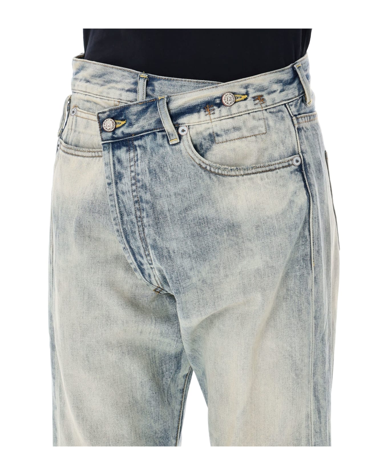 R13 Crossover Jeans - VINTAGE ASH BLUE