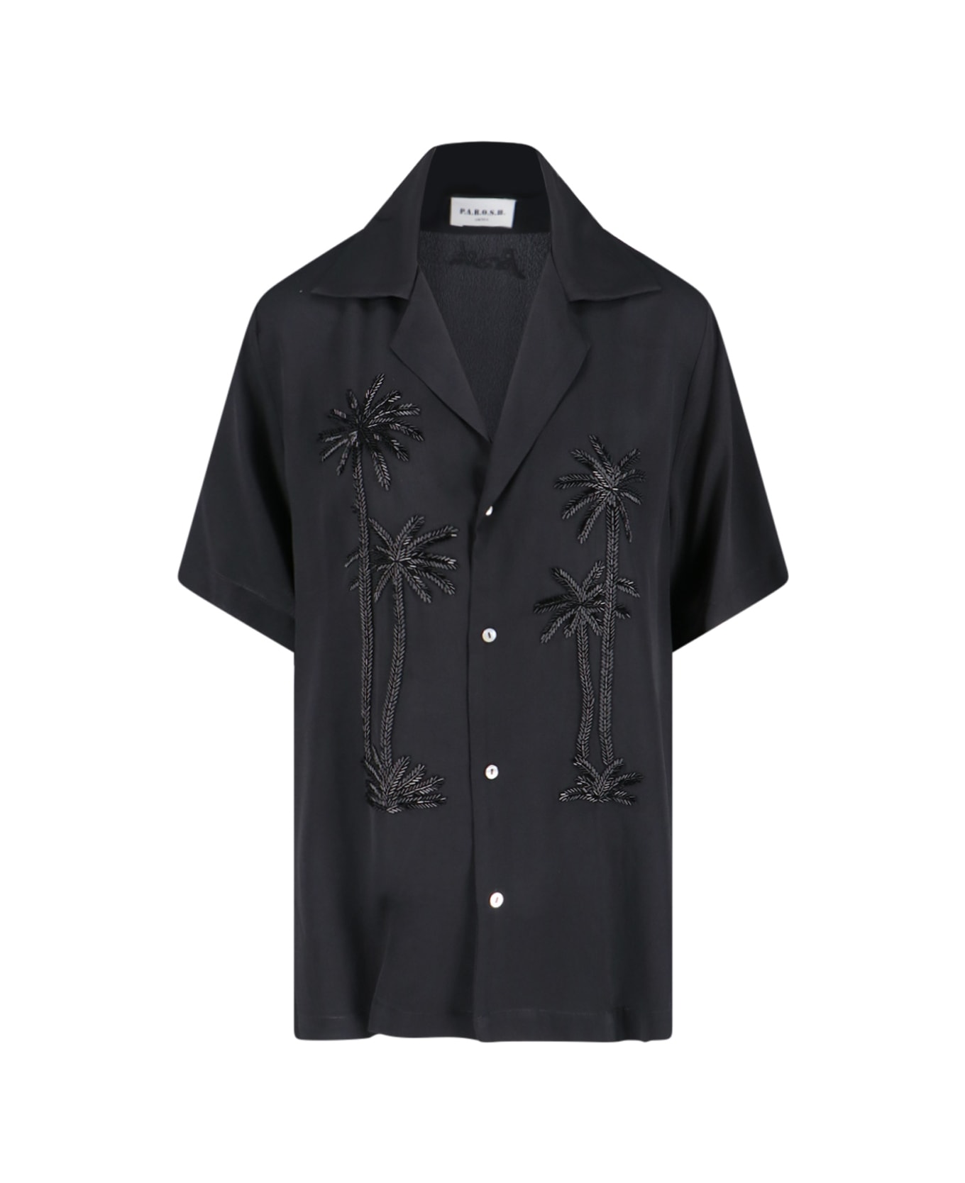 Parosh Short-sleeved Shirt - Black   シャツ