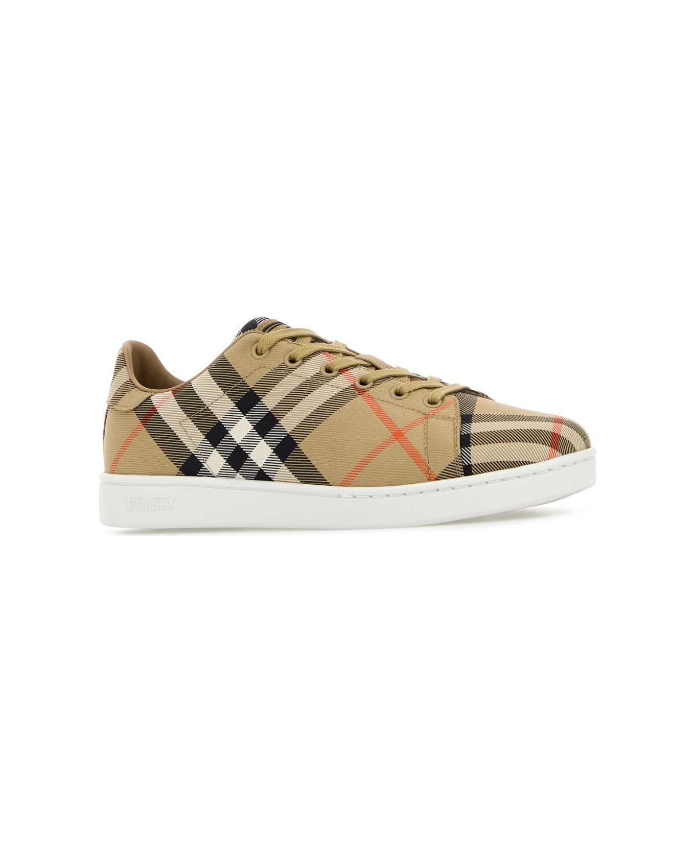 Burberry Embroidered Canvas Set Sneakers - SAND