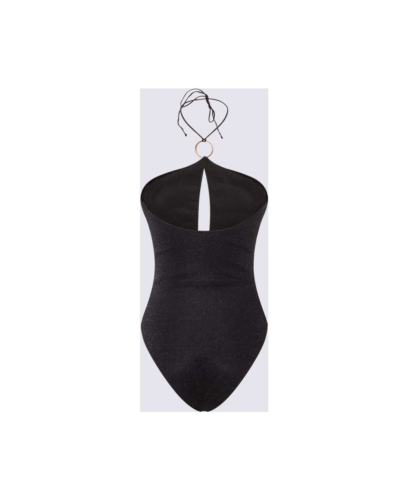 Oseree Black Lumiere Ring Maillot One Piece Swimwear