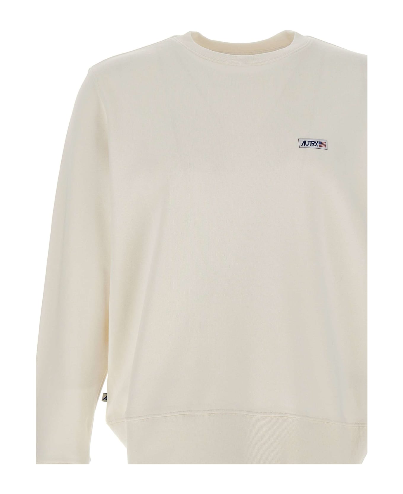 Autry 'main Man Apparel' Cotton Sweatshirt - WHITE フリース