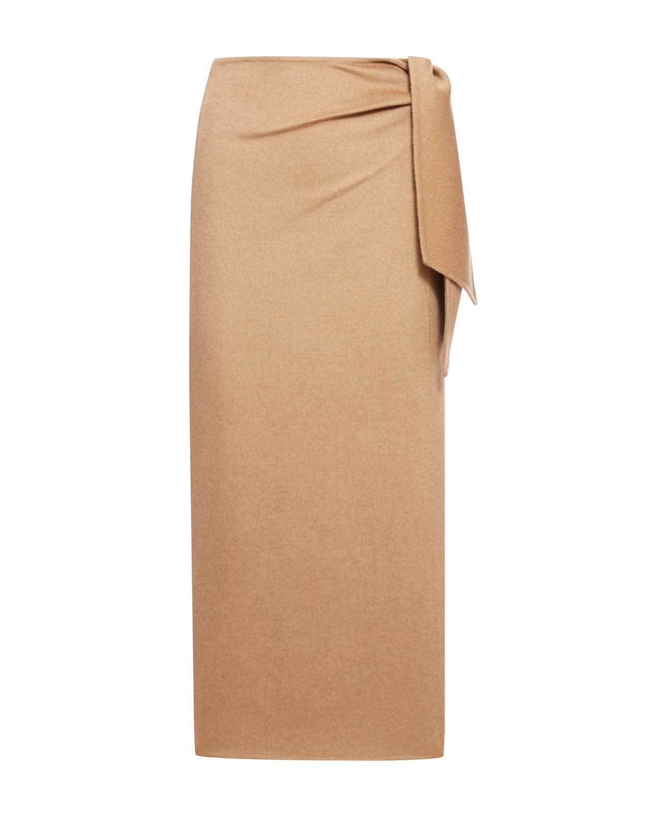Max Mara Acline Drap Detailed Skirt Max Mara - Camel