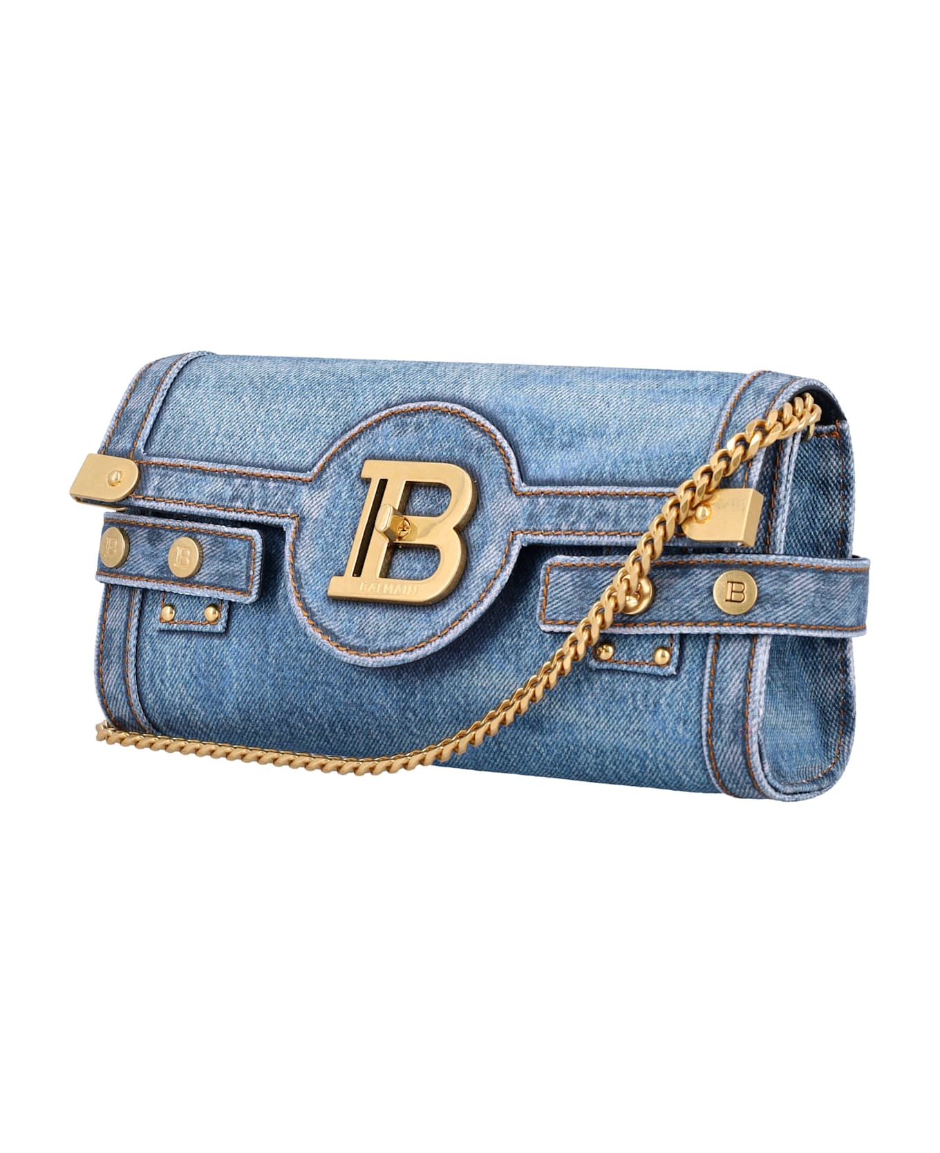 Balmain B Buzz Pouch 23 Denim - BLUE